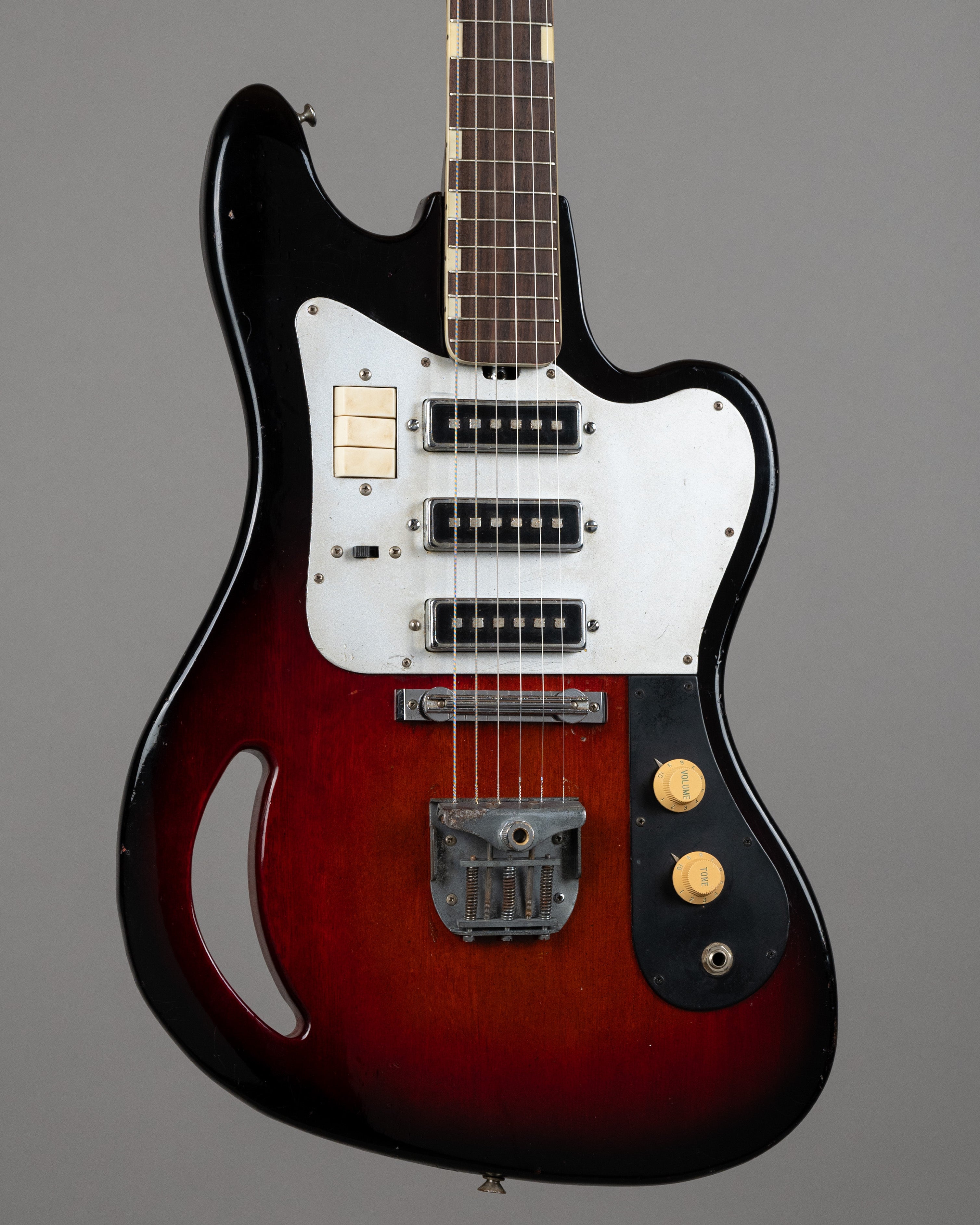 c1960s Teisco TG-64 (Japan, Redburst, Monkey Grip)