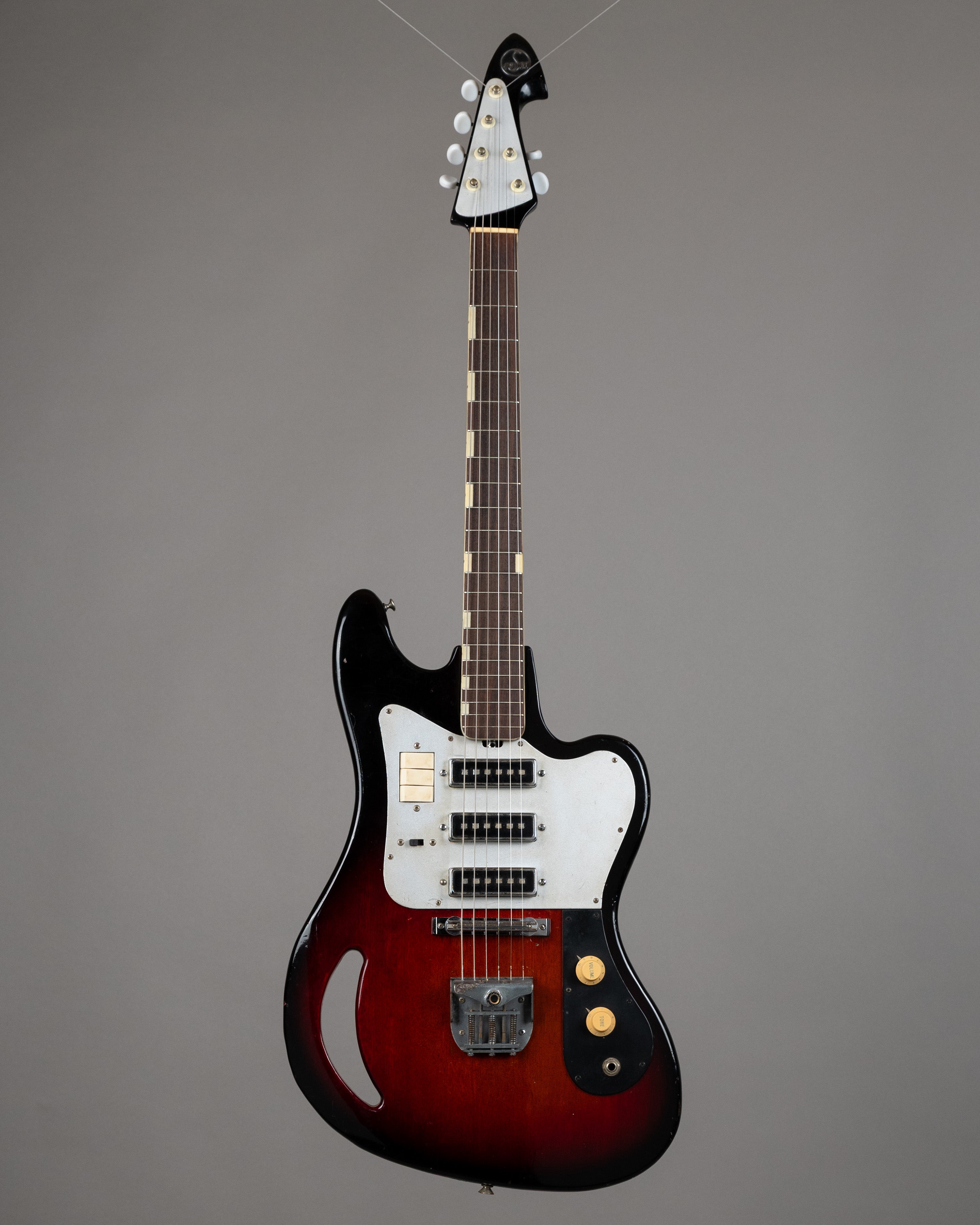 c1960s Teisco TG-64 (Japan, Redburst, Monkey Grip)