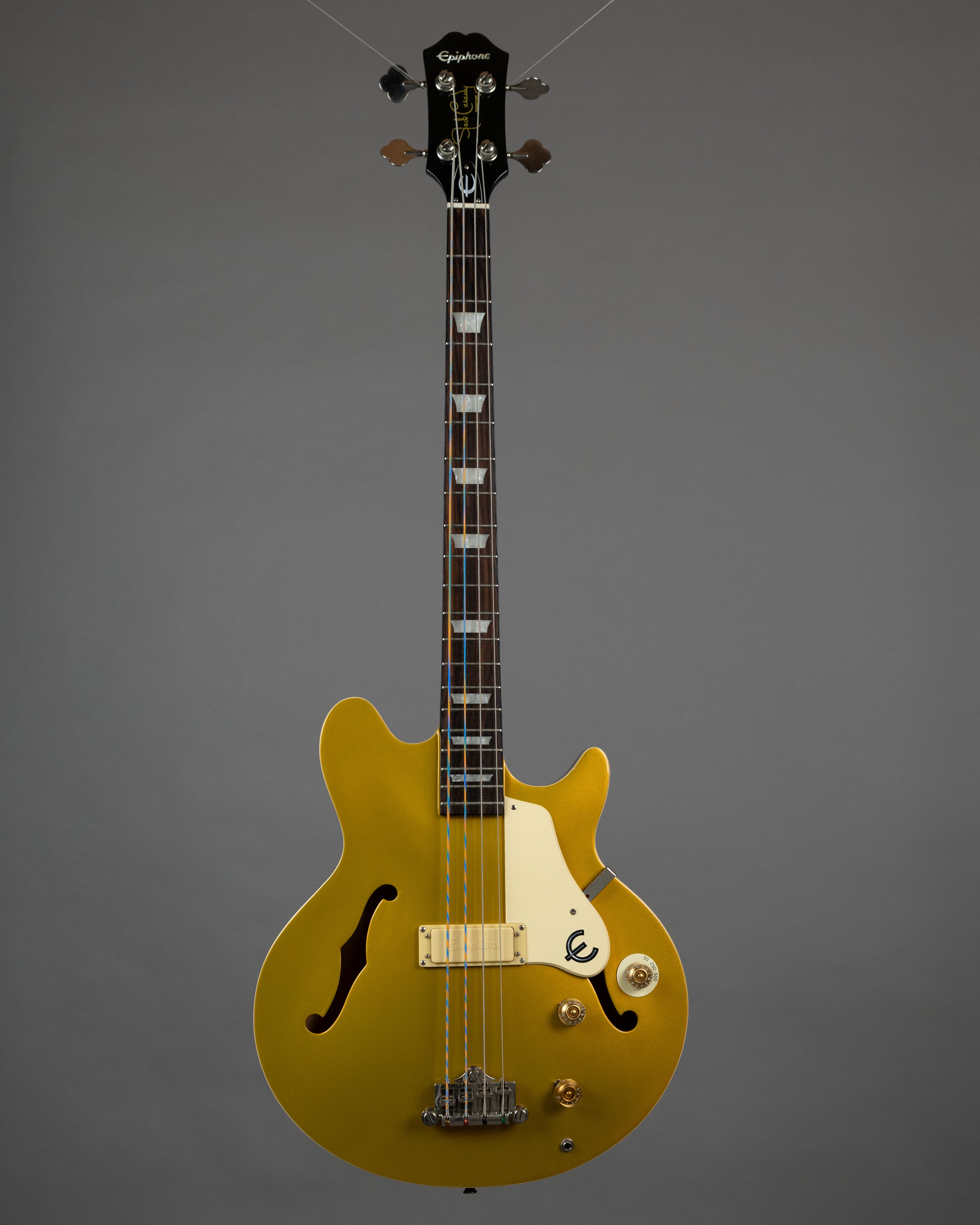 c2020s Epiphone Jack Casady Bass (China, Metallic Gold, Epiphone HC)