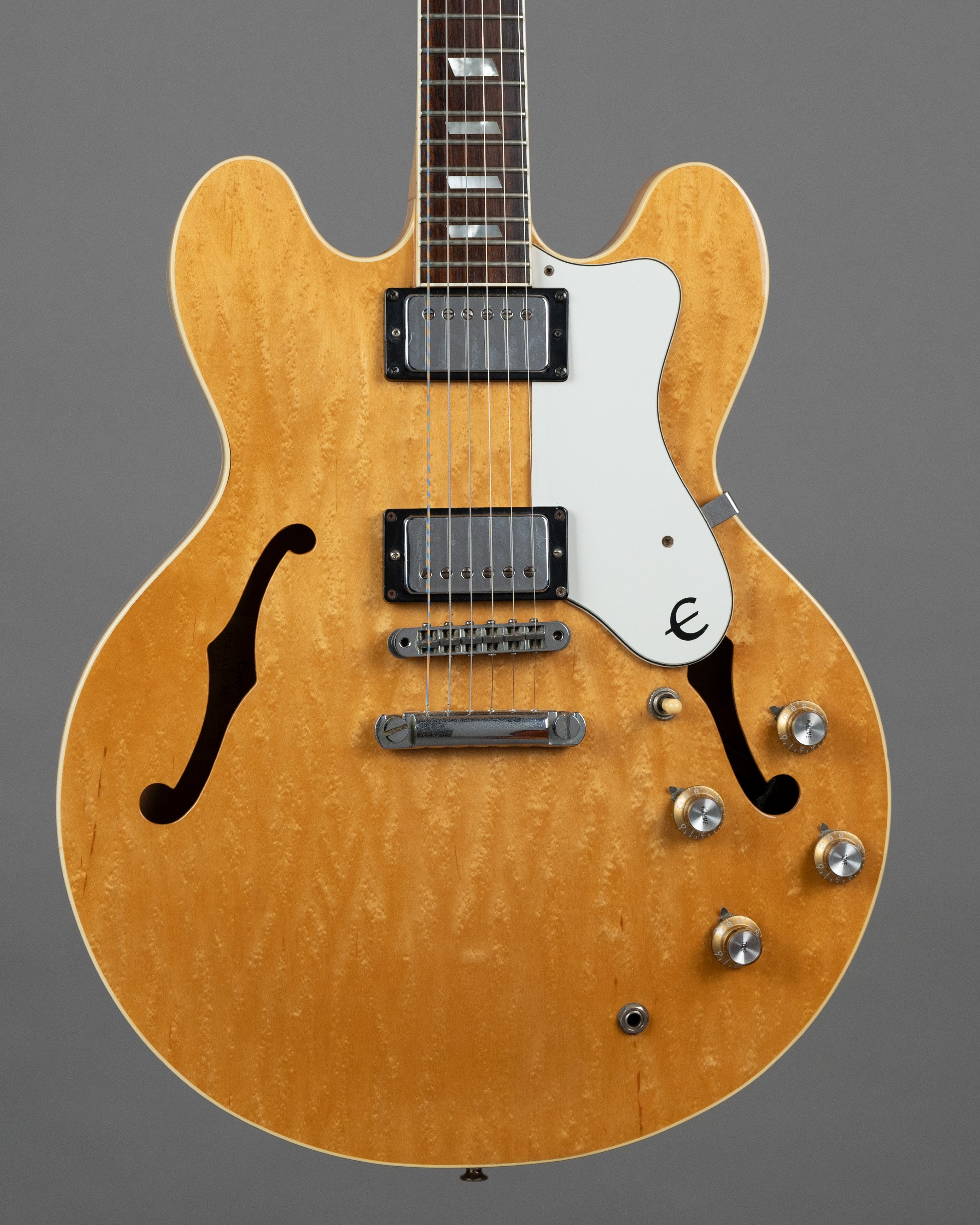 1986 Epiphone Riviera (Japan, Natural, OHSC)