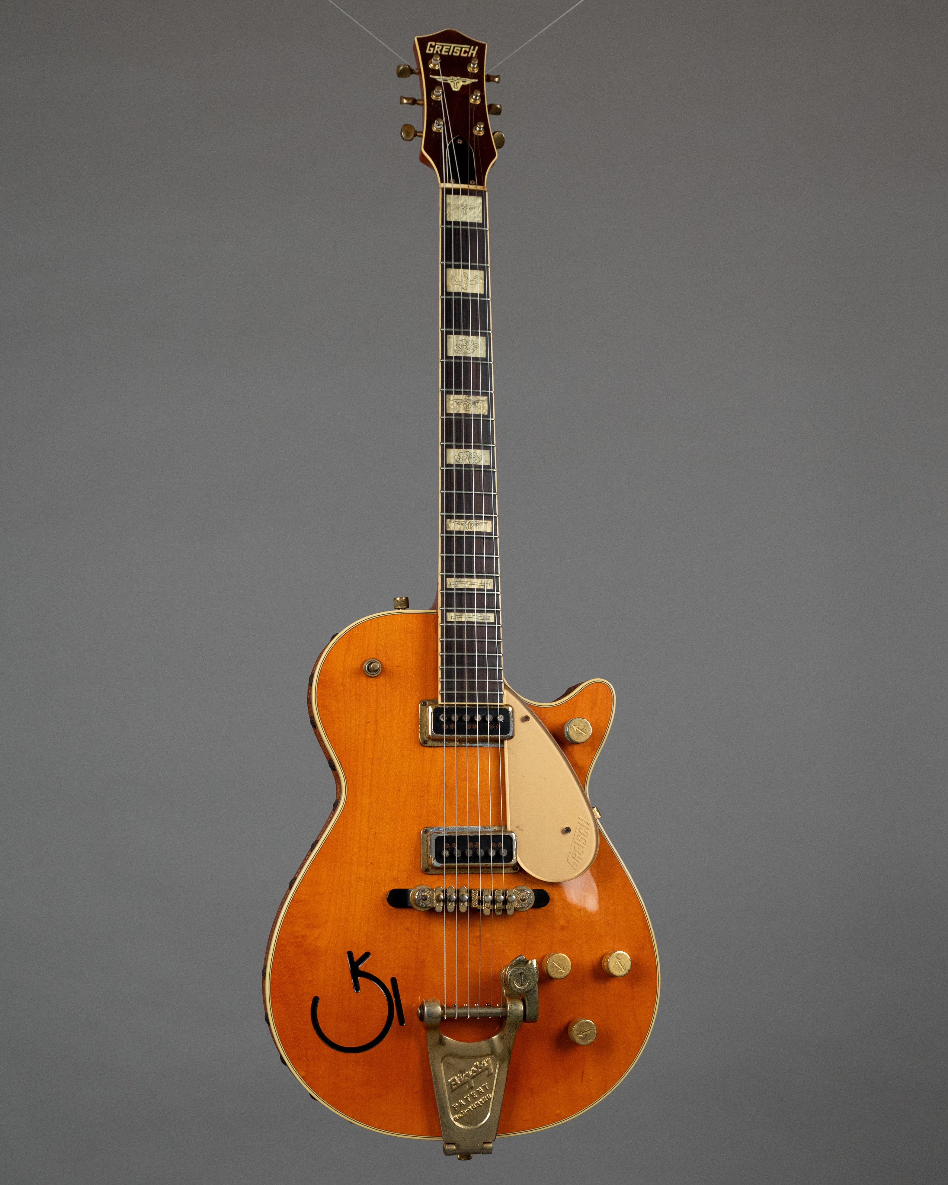 2010 Gretsch G6130W Round-Up Cowboy 'Jet' (Japan, Orange Stain, HSC)