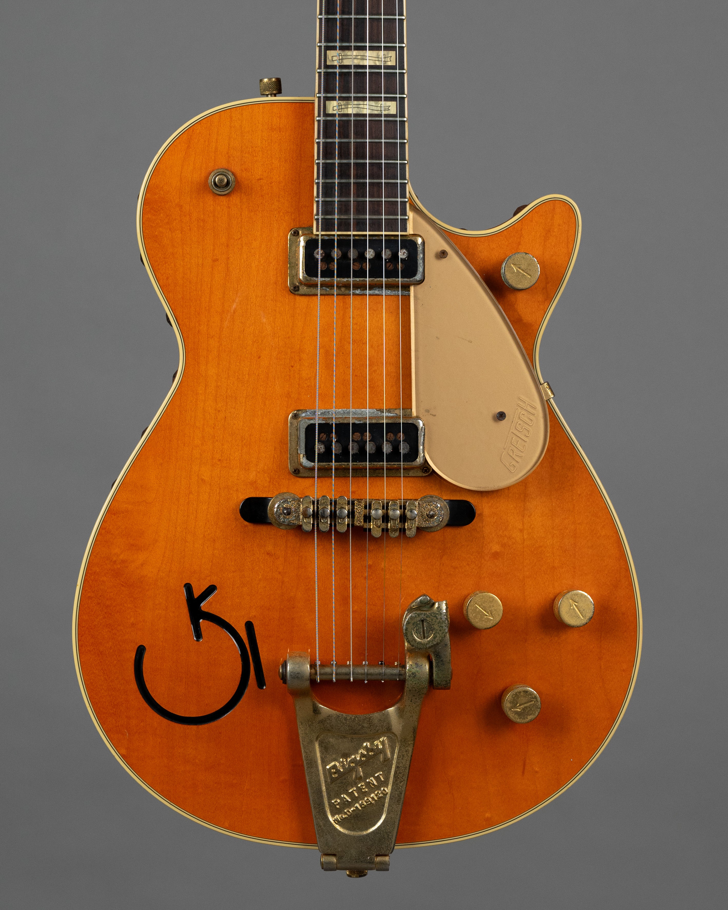 2010 Gretsch G6130W Round-Up Cowboy 'Jet' (Japan, Orange Stain, HSC)