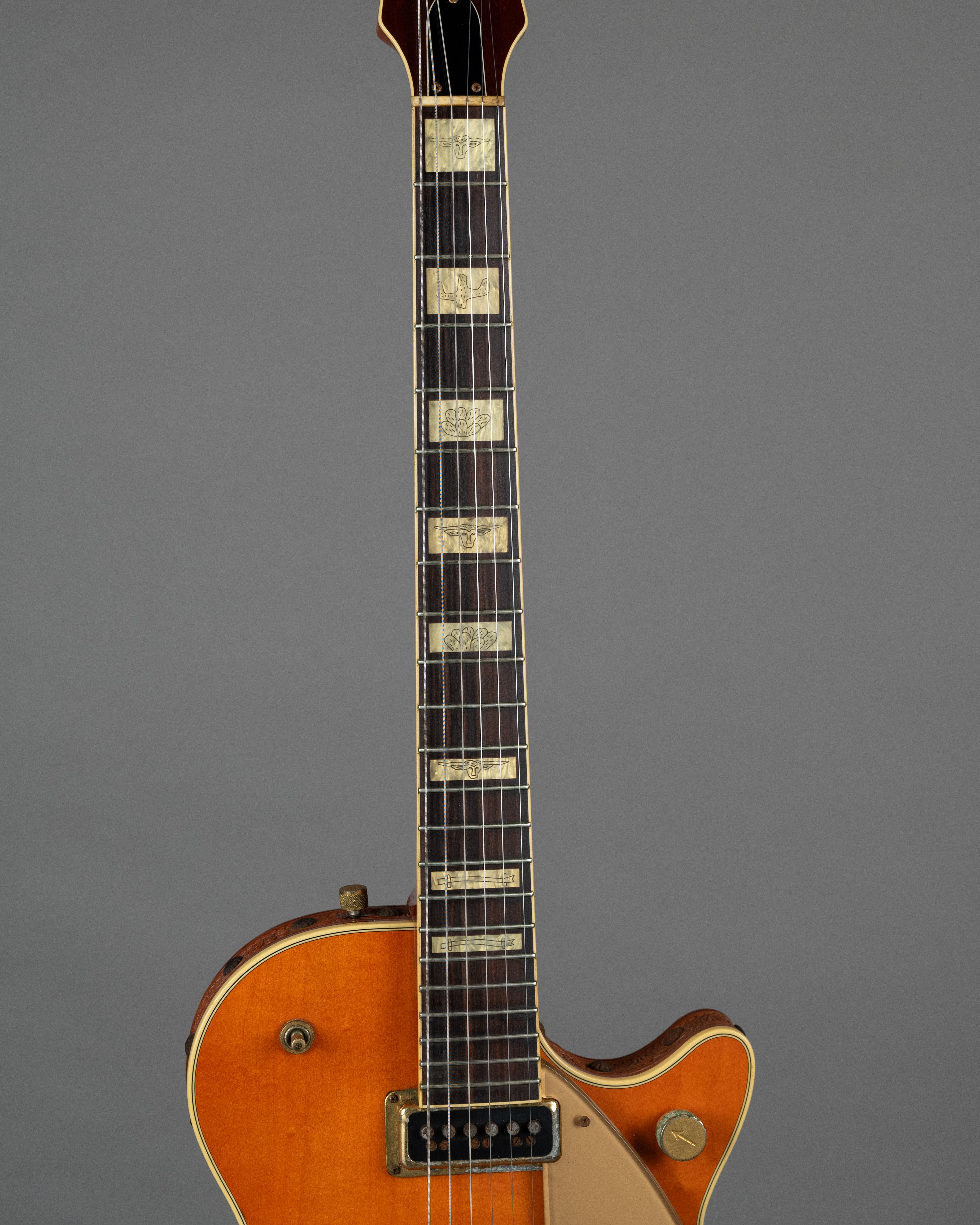 2010 Gretsch G6130W Round-Up Cowboy 'Jet' (Japan, Orange Stain, HSC)
