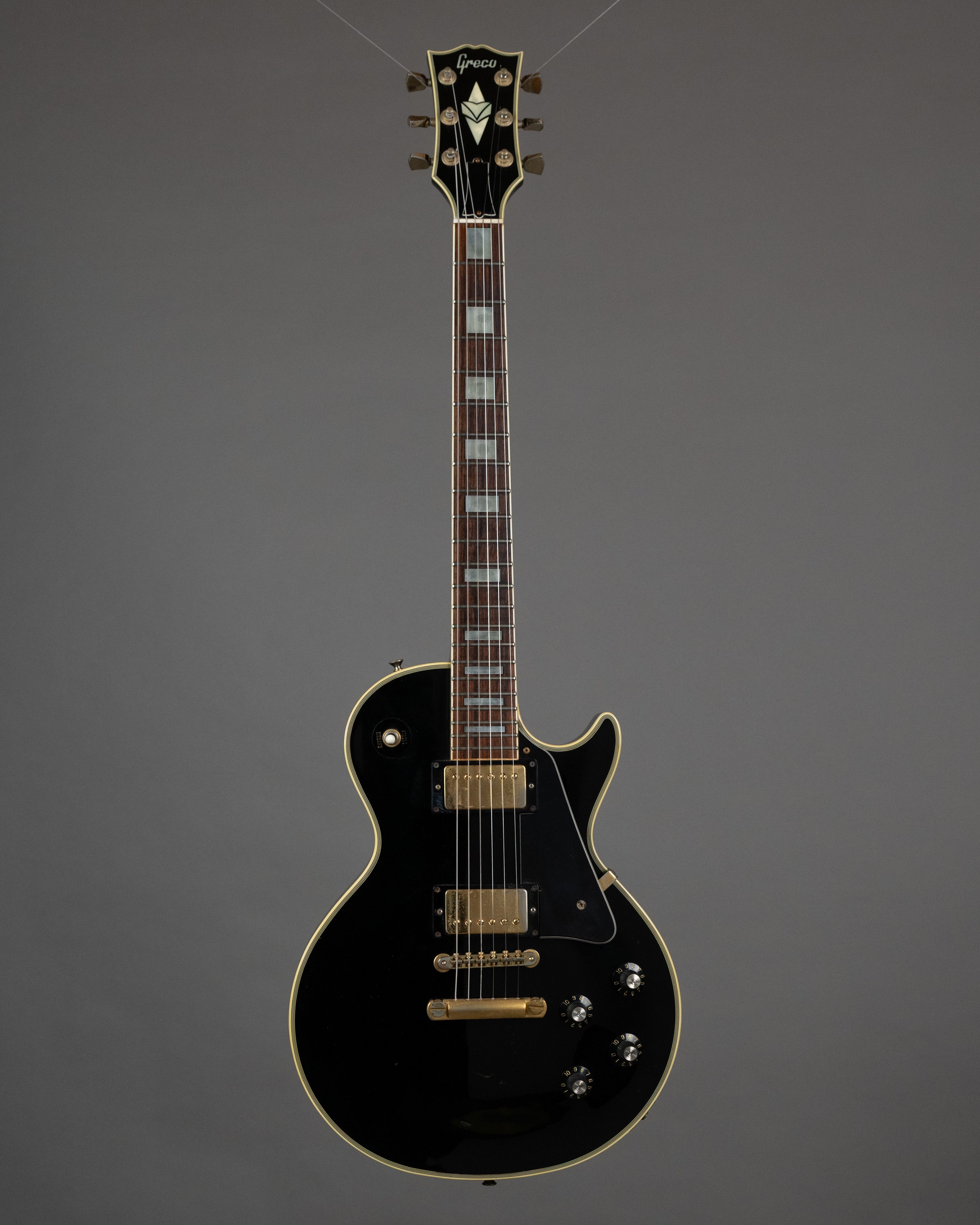 1987 Greco EG-600 Les Paul Custom (Japan, Black, HSC)