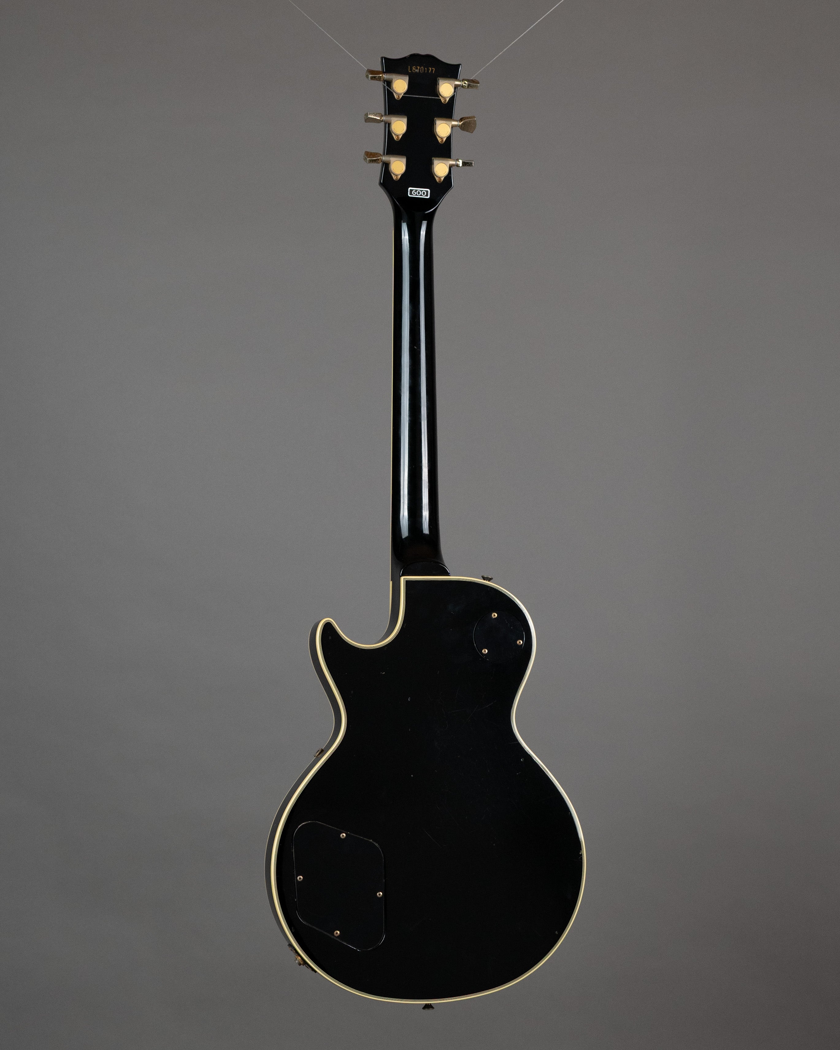 1987 Greco EG-600 Les Paul Custom (Japan, Black, HSC)