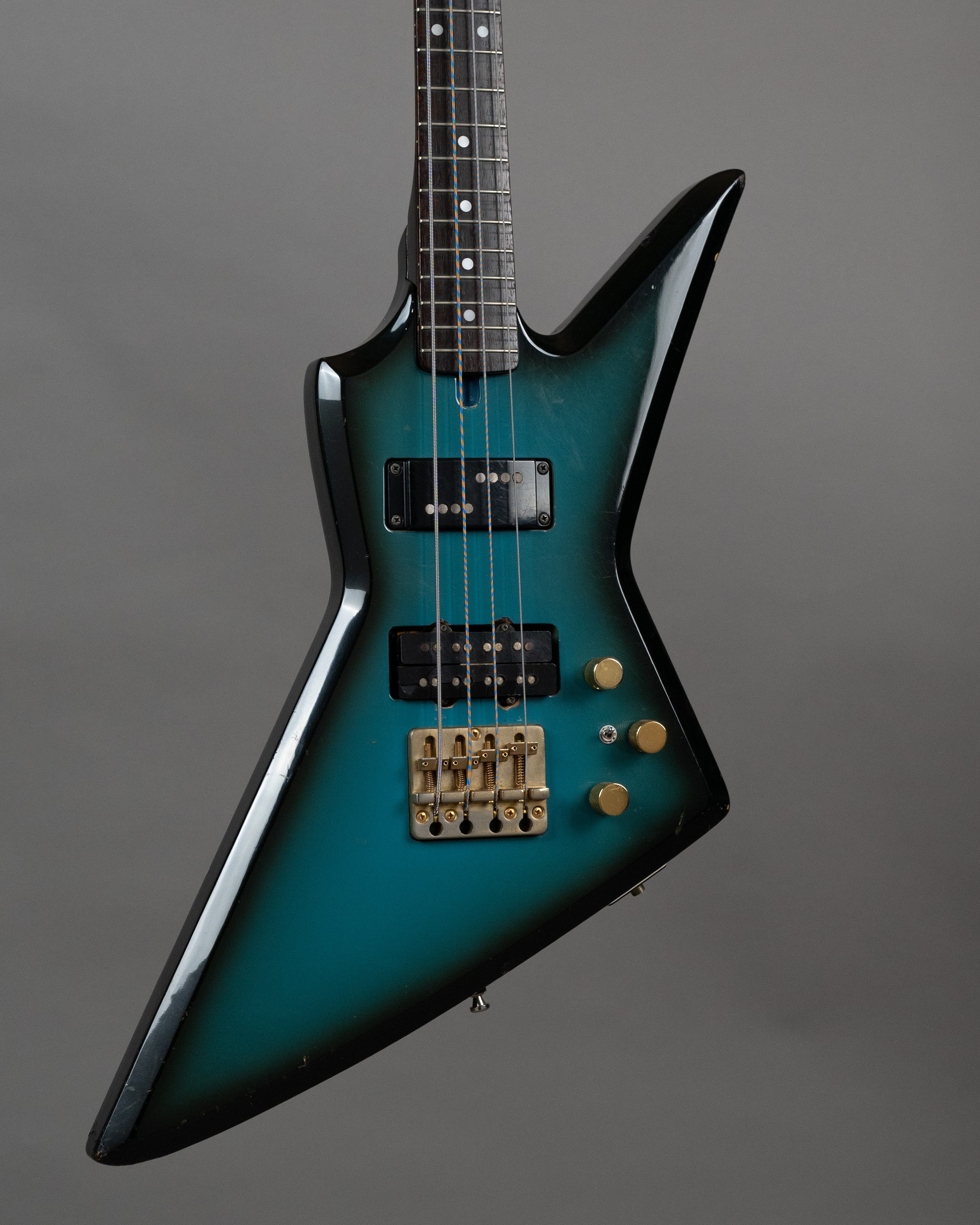 c1980s Aria Pro II ZZB Deluxe MOD (Japan, Teal Burst, Gig Bag)*