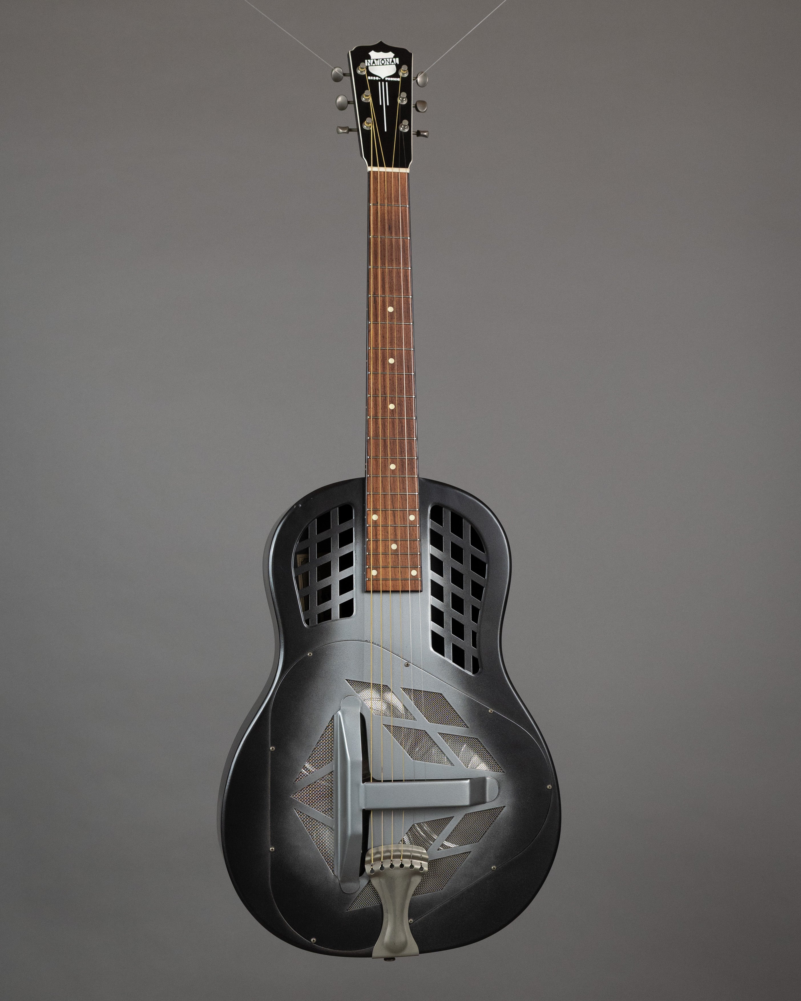 1994 National Reso-Phonic Polychrome Tricone (USA, Grey Burst, OHSC)