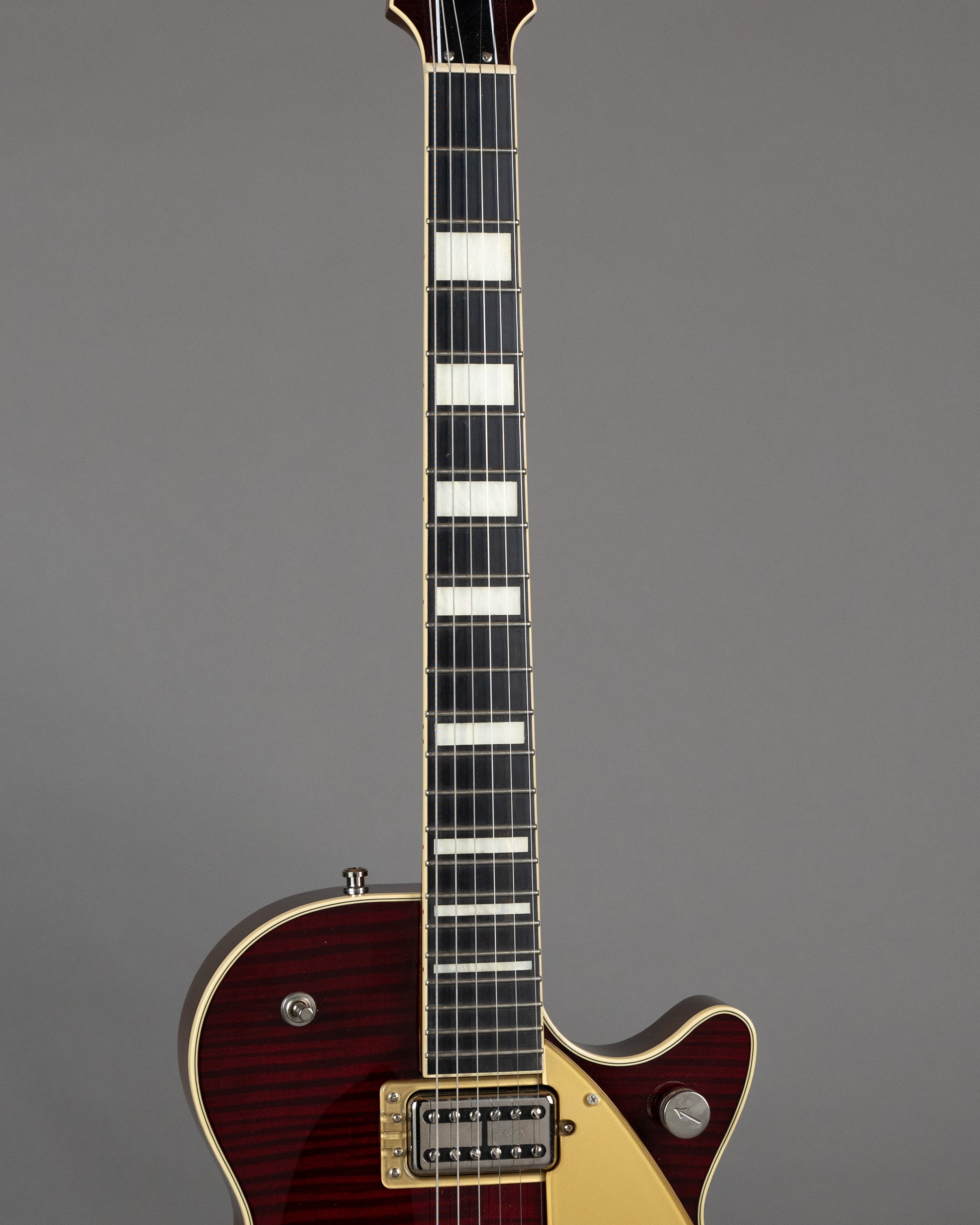 2020 Gretsch G6228FM Players Series Jet (Japan, Dark Cherry Stain, OHSC)