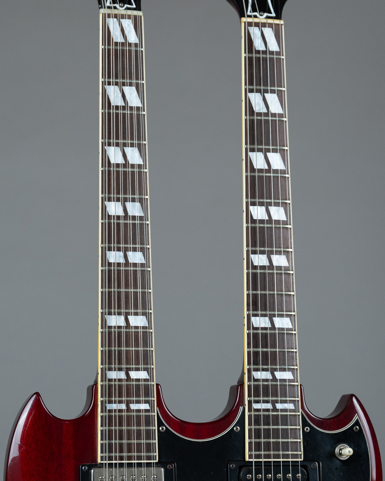 c1985 Burny SG-140JP 'EDS-1275' SG Double Neck (Japan, Cherry, OHSC)