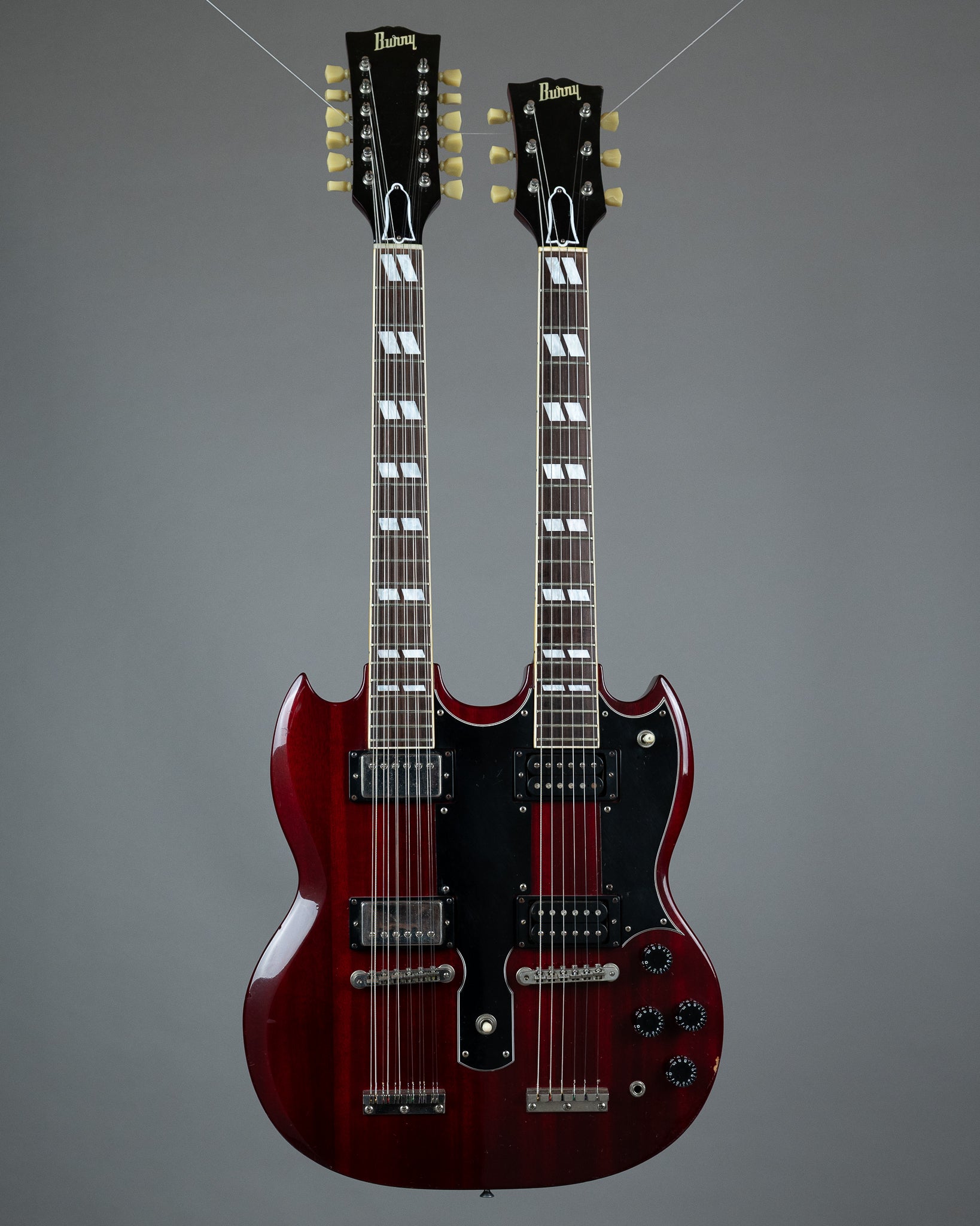 c1985 Burny SG-140JP 'EDS-1275' SG Double Neck (Japan, Cherry, OHSC)