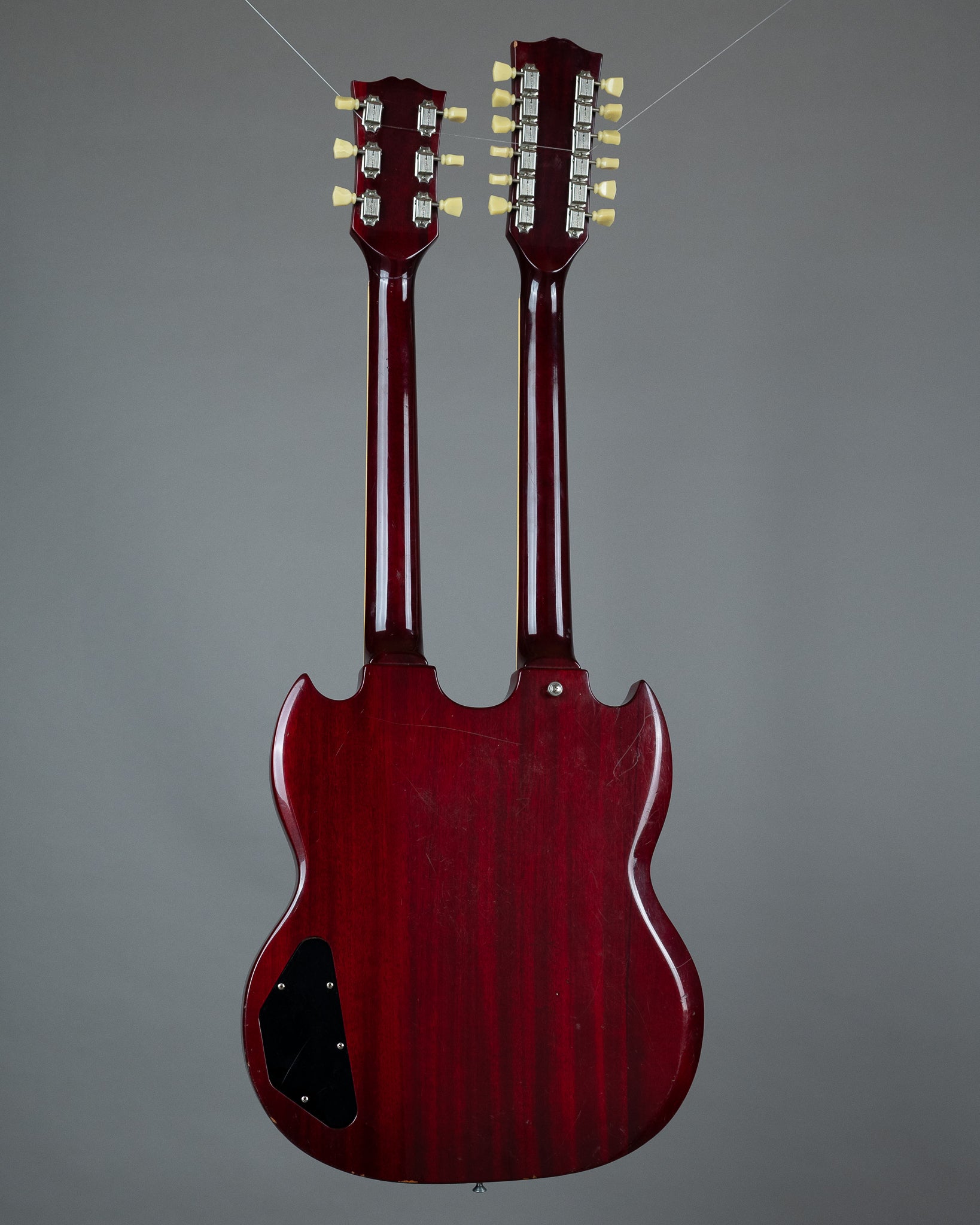 c1985 Burny SG-140JP 'EDS-1275' SG Double Neck (Japan, Cherry, OHSC)