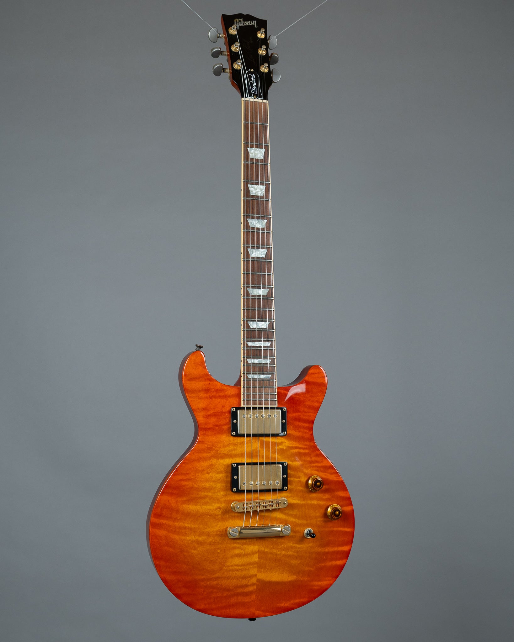 1998 Gibson Les Paul Standard DC Double Cut Plus Top (USA, Tangerine Burst, OHSC)