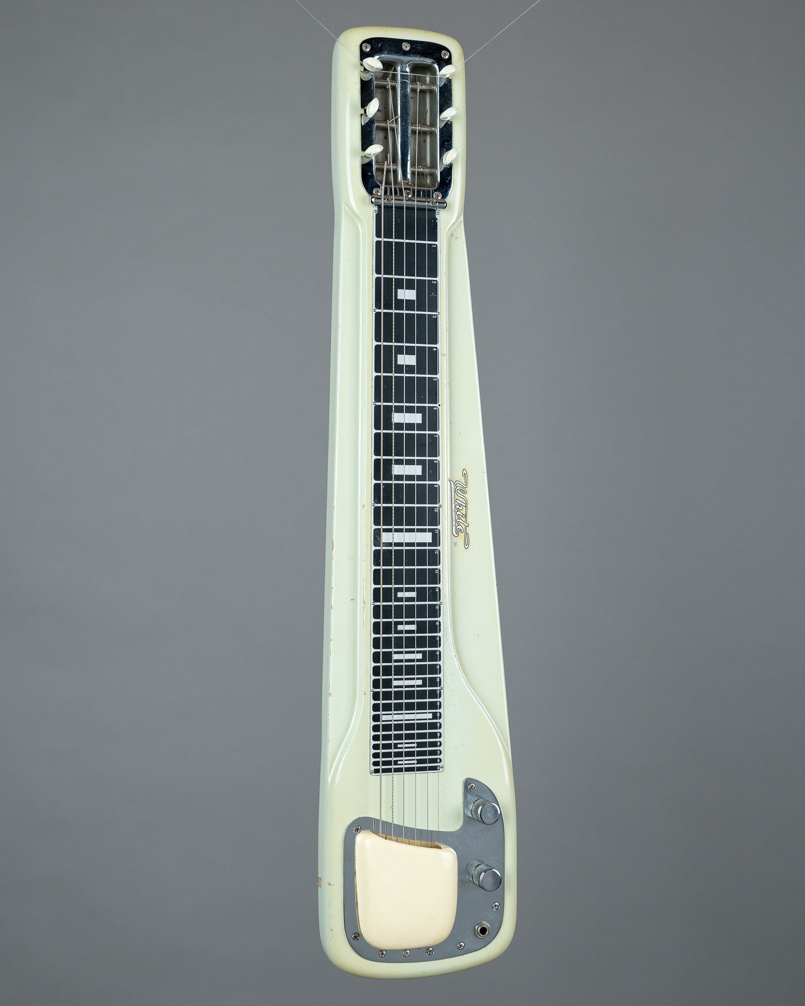 1960 Fender/White Studio Deluxe Lapsteel (USA, White, Legs, OHSC)