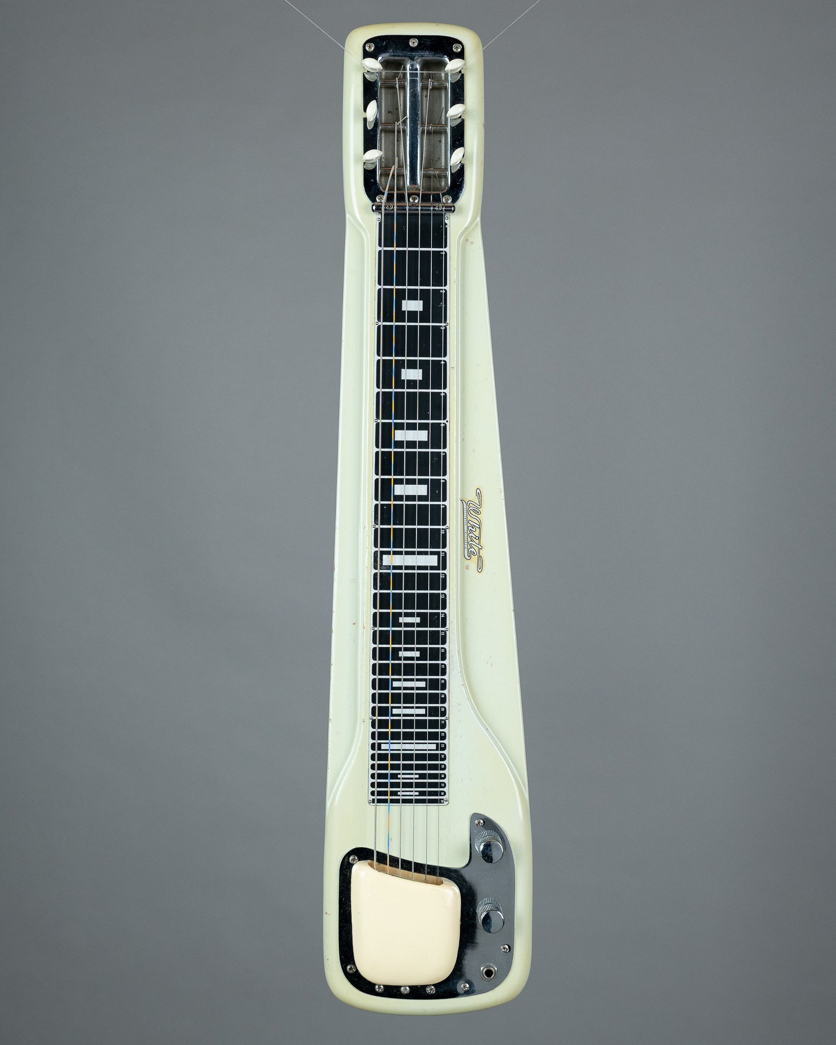 1960 Fender/White Studio Deluxe Lapsteel (USA, White, Legs, OHSC)