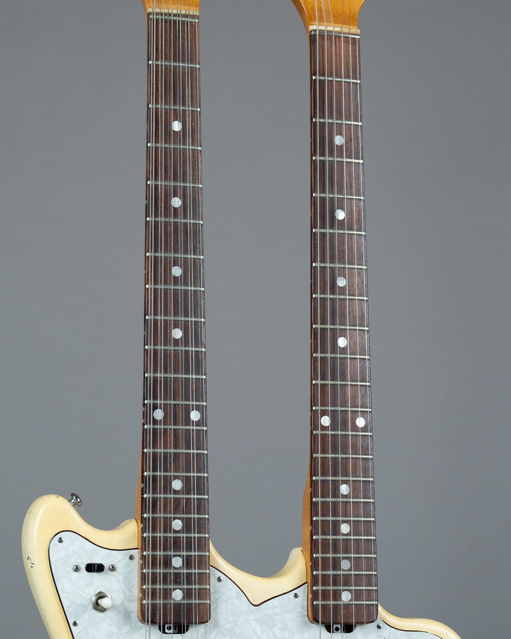 c1965 Uni Tone (Astro Tone / Guyatone) Double Neck (Japan, White, OHSC)