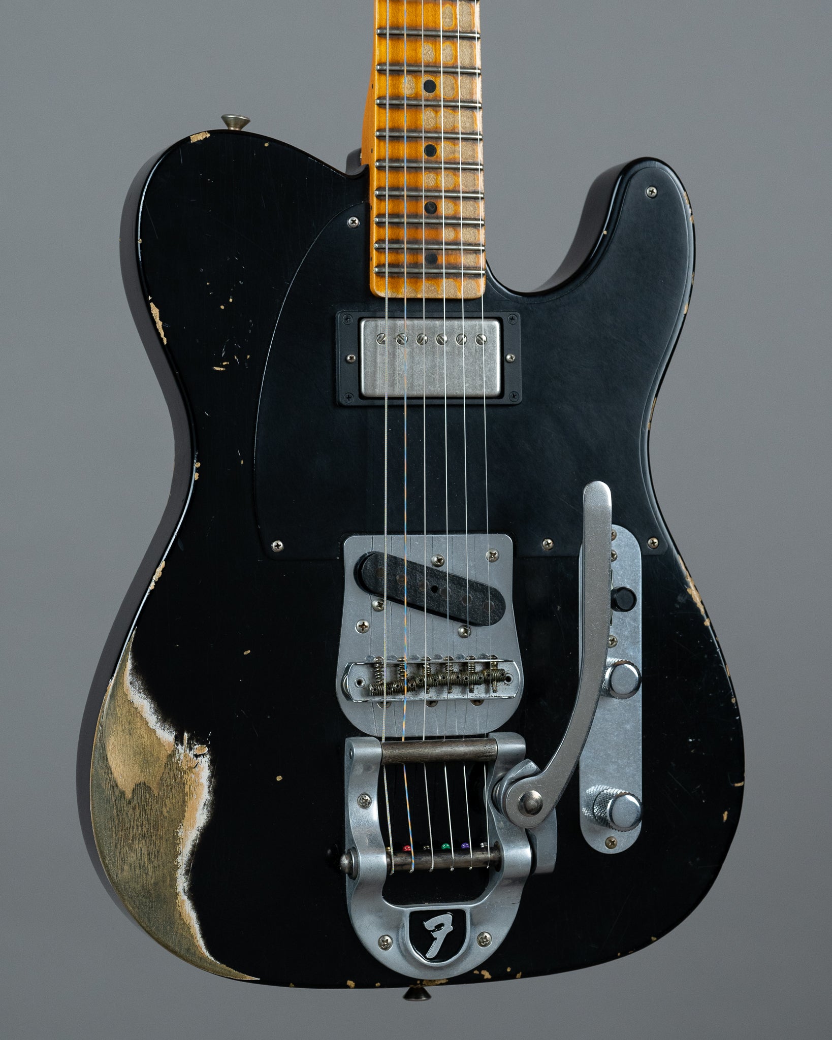 2019 Fender Custom Shop Telecaster Vibra 50s Style Ltd Ed (USA, Black, OHSC)