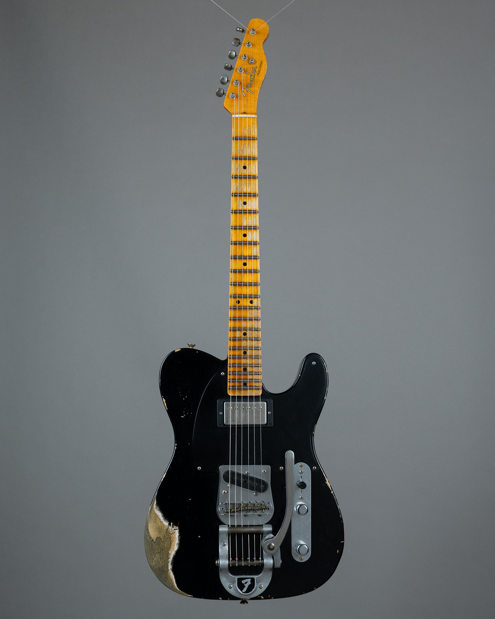 2019 Fender Custom Shop Telecaster Vibra 50s Style Ltd Ed (USA, Black, OHSC)