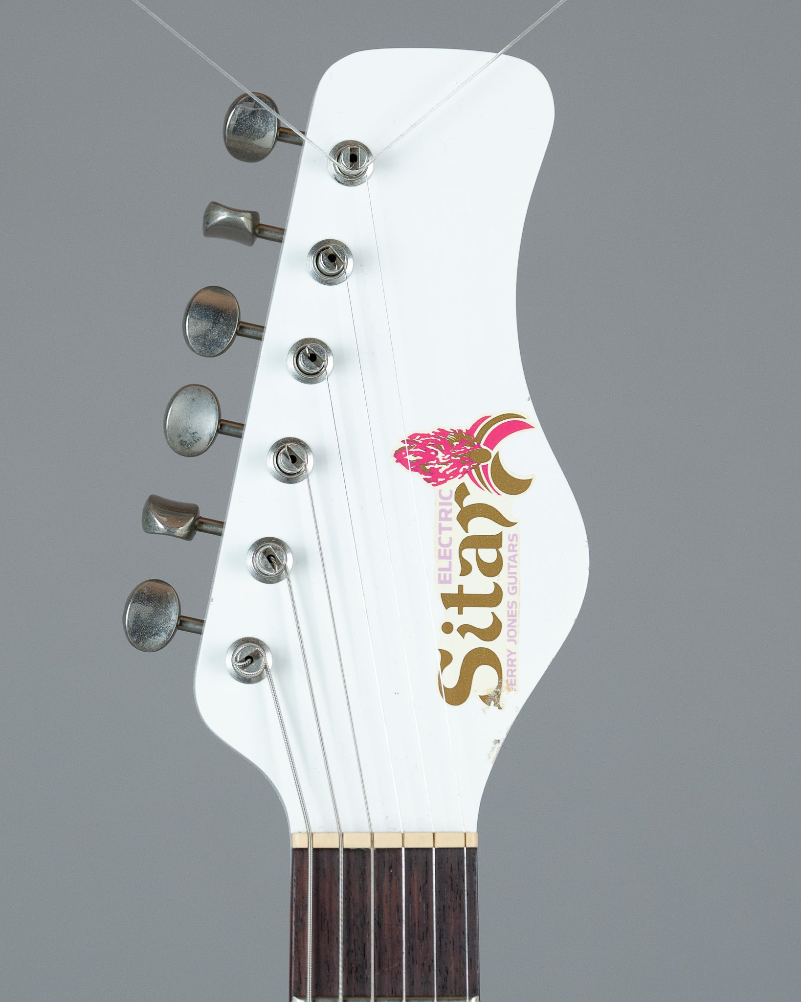 c2000s Jerry Jones Electric Sitar (USA, White Crackle, OHSC)
