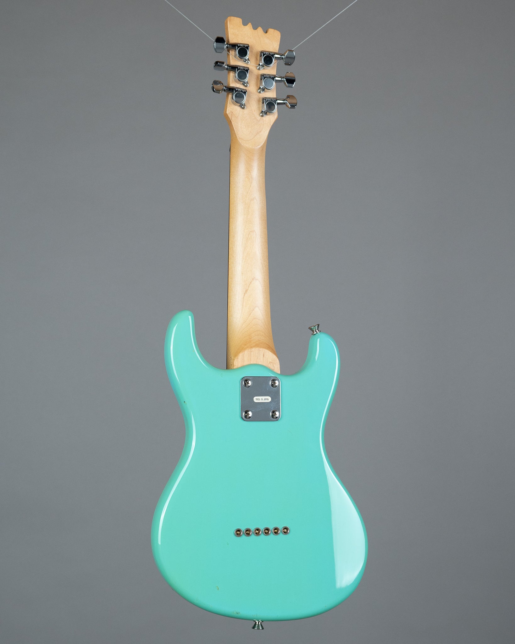 c1990s Mosrite Mini Electric Guitar (Japan, Seafoam Green, Gig Bag)