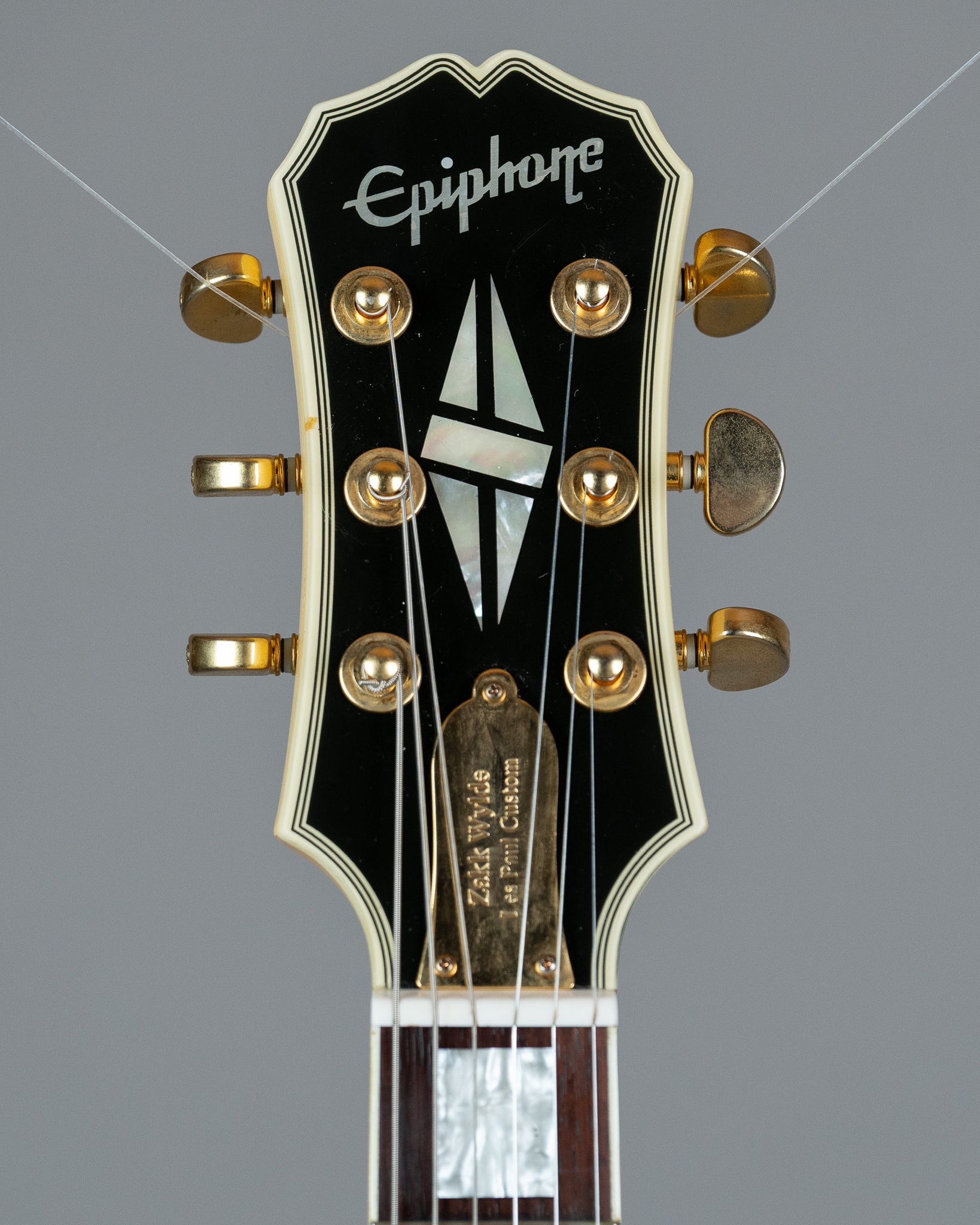 2003 Epiphone Zakk Wylde Signature Les Paul Custom (Korea, Antique Ivory with Bullseye)