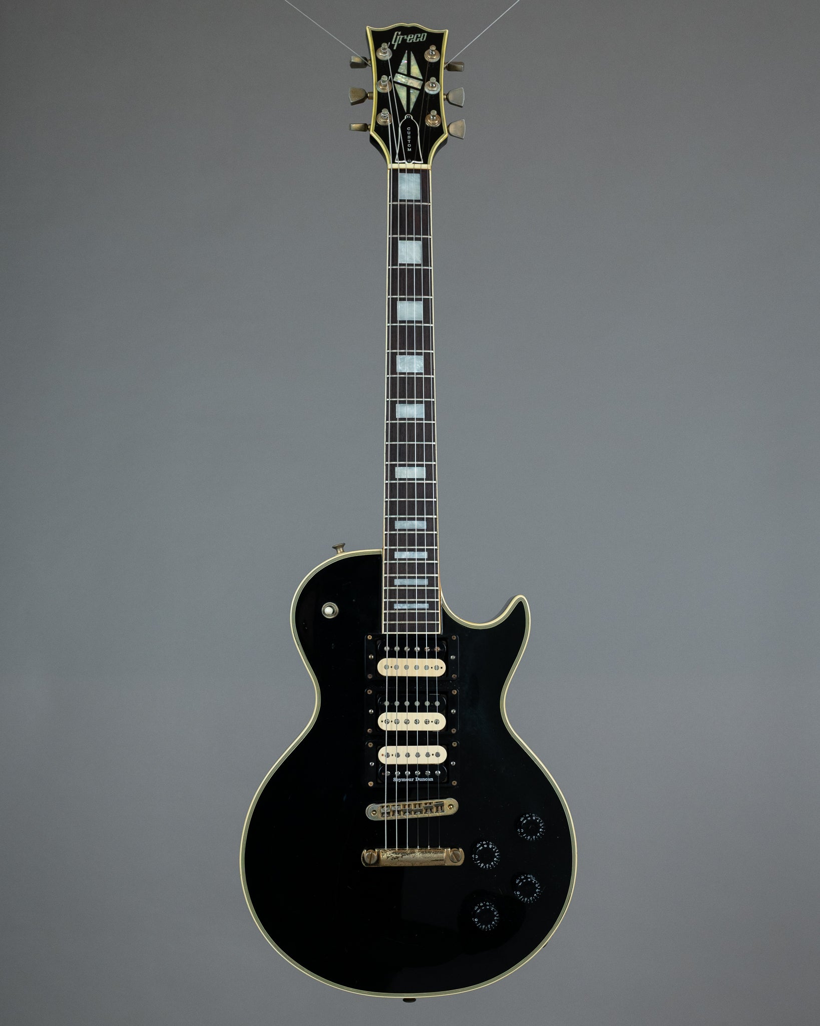 c1978 Greco EG-600 Les Paul Custom (Japan, Ebony, OHSC)