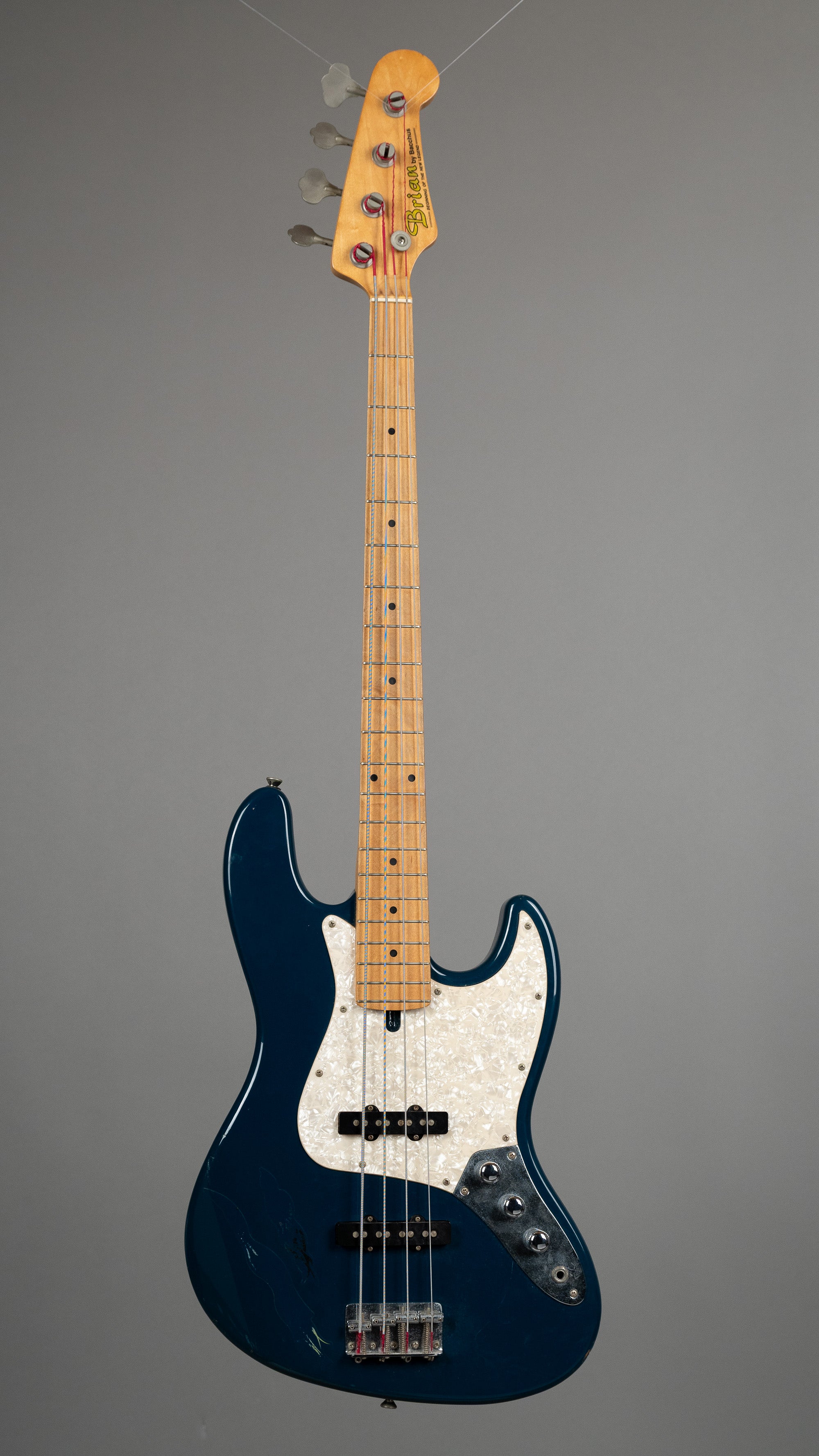 c1990 Brian by Bacchus Jazz Bass (Japan, Blue)