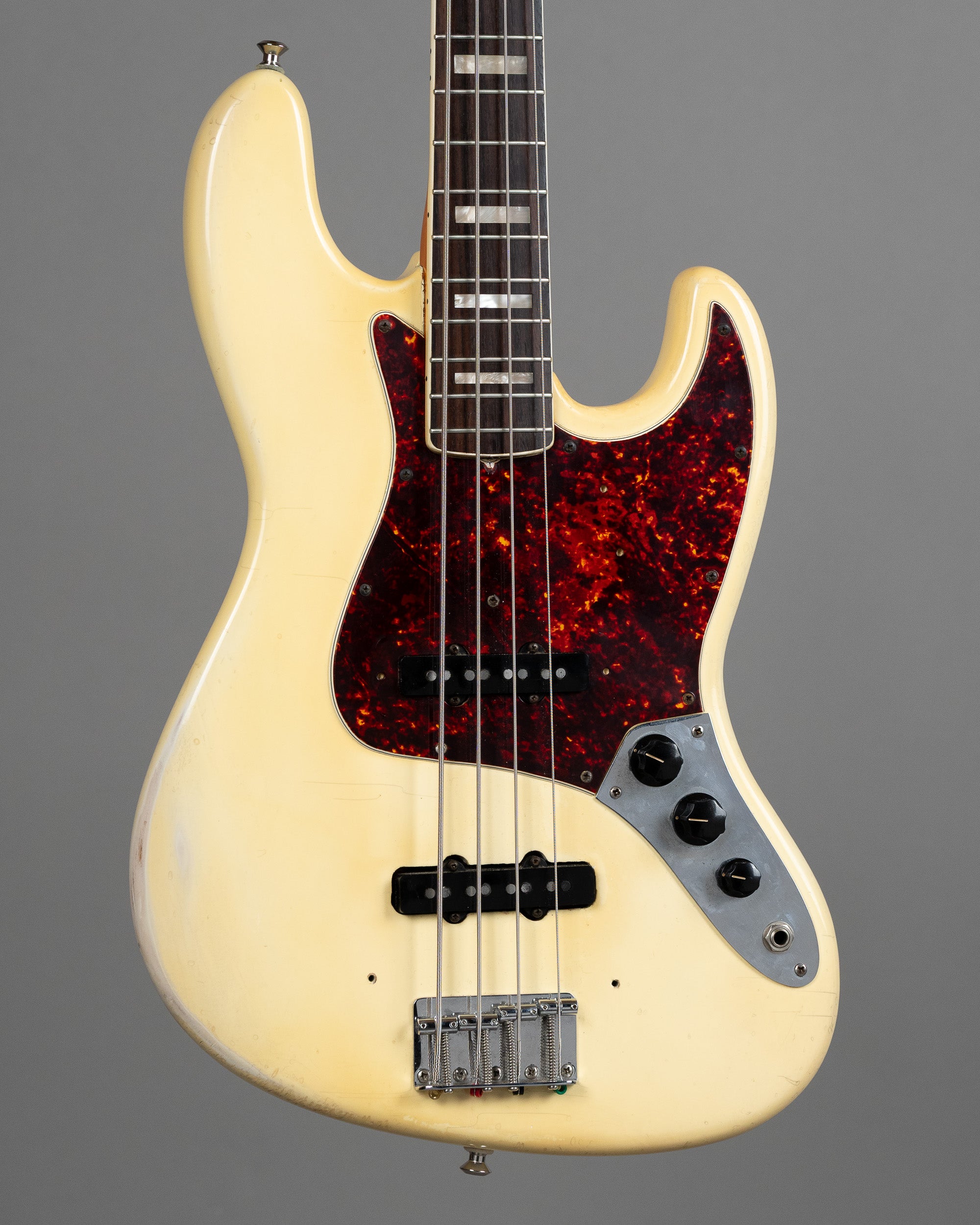 1973 Fender Jazz Bass (USA, White Refin, SKB bag)