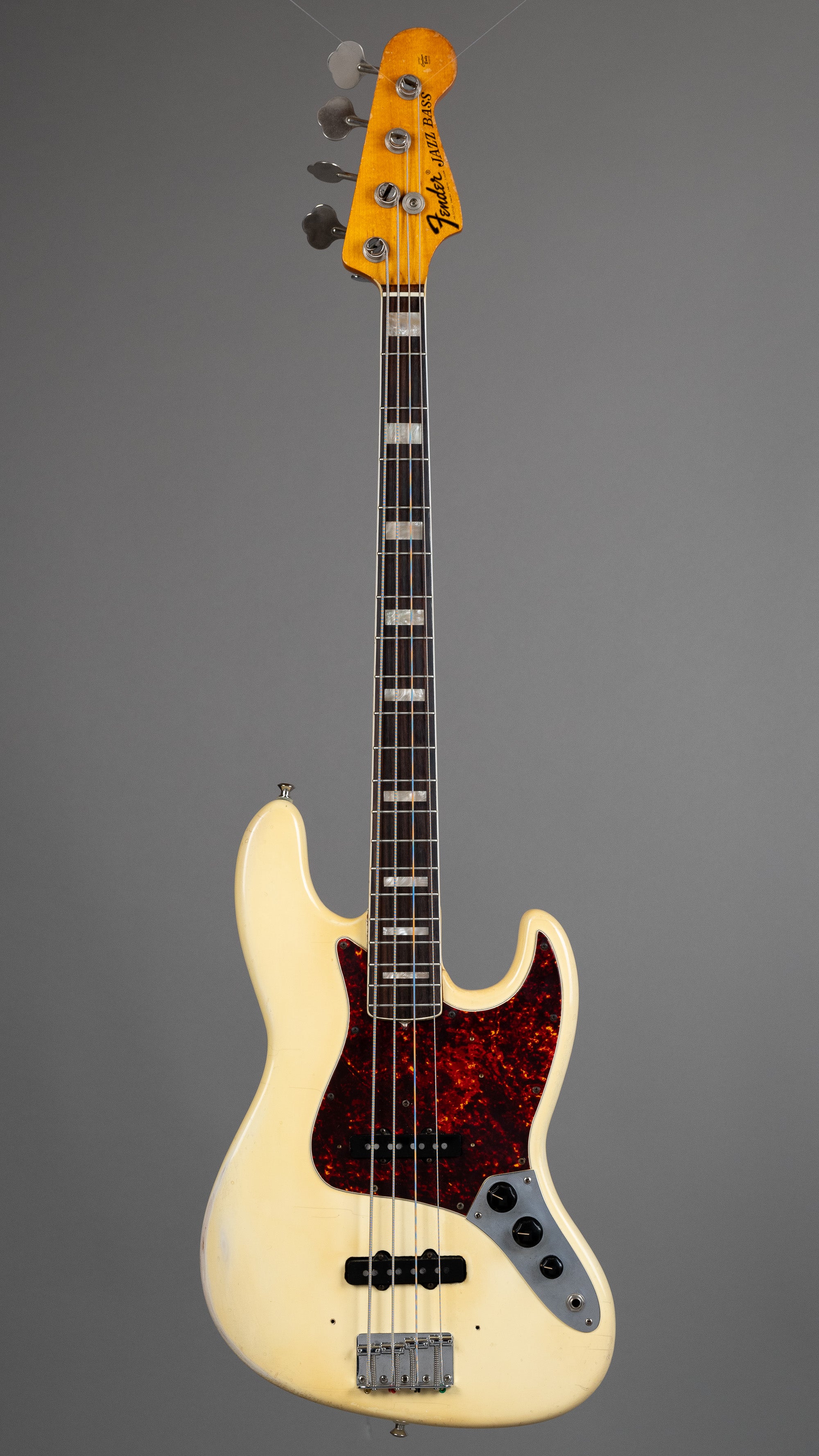 1973 Fender Jazz Bass (USA, White Refin, SKB bag)