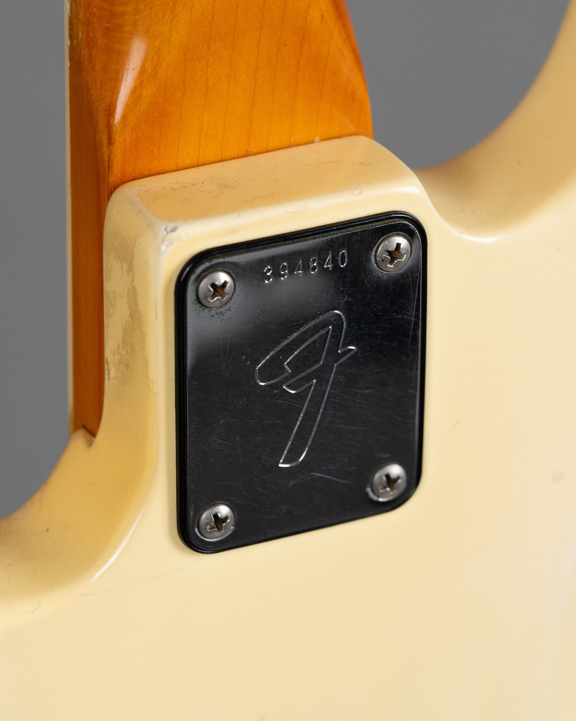 1973 Fender Jazz Bass (USA, White Refin, SKB bag)