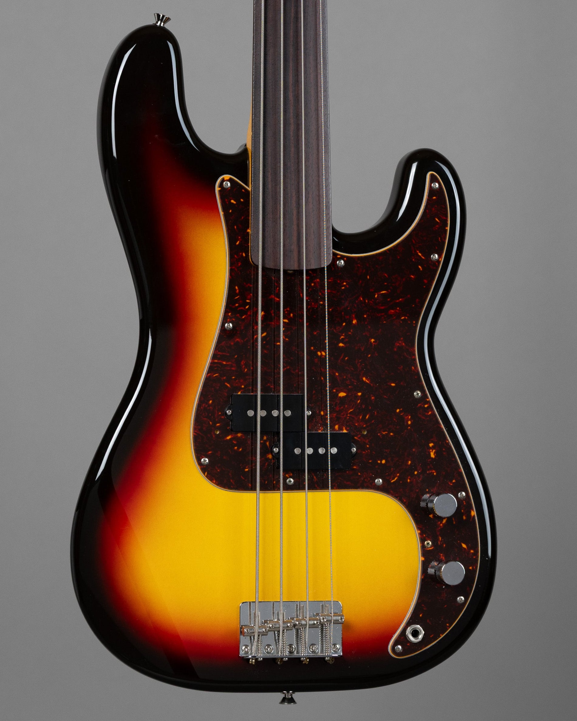 2007 Fender PB-62FL Precision Fretless Bass (Japan, Sunburst, Fender HC)