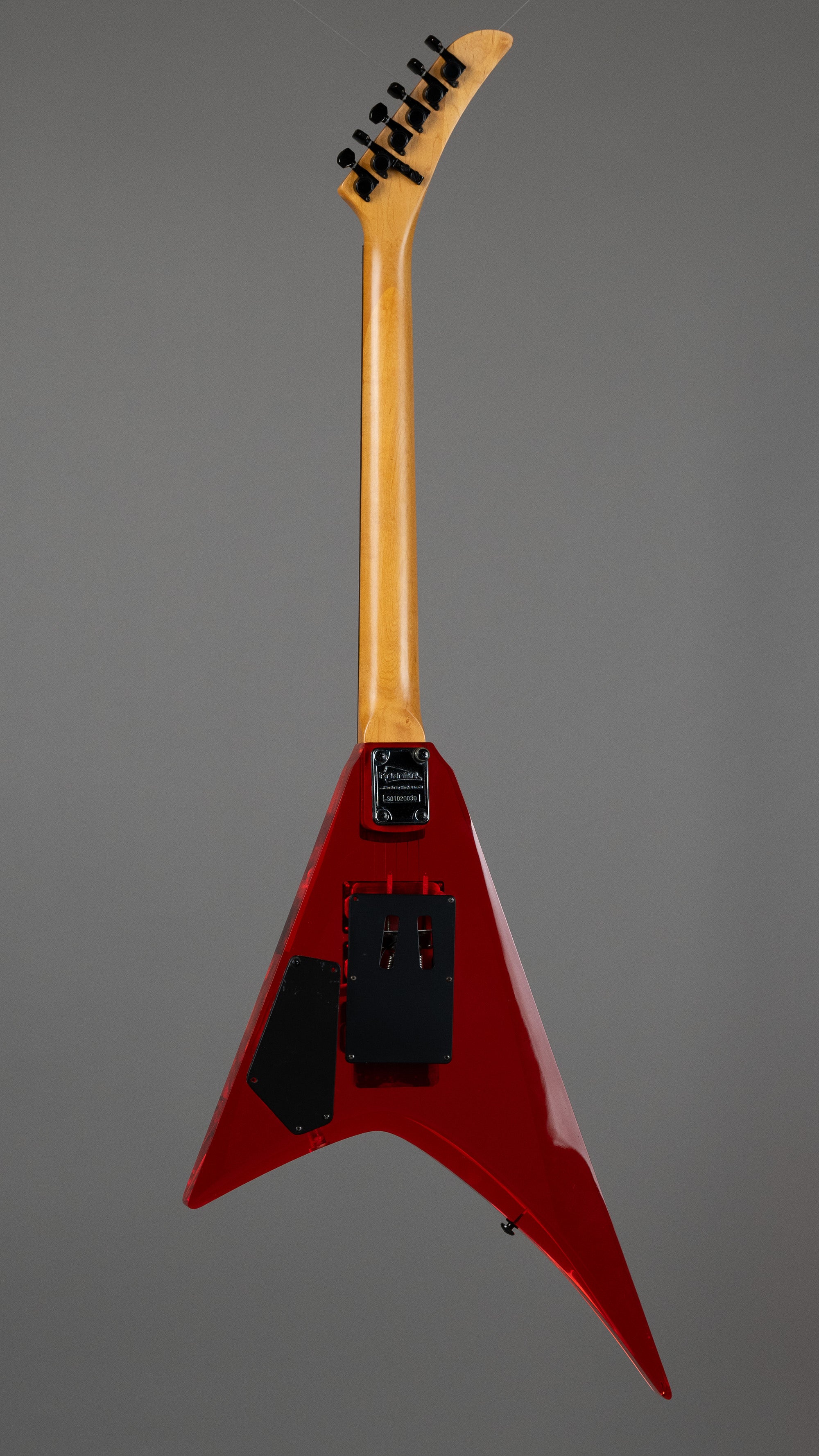 c2000s Kramer Vanguard (Korea, Red Lucite, Epiphone Case)
