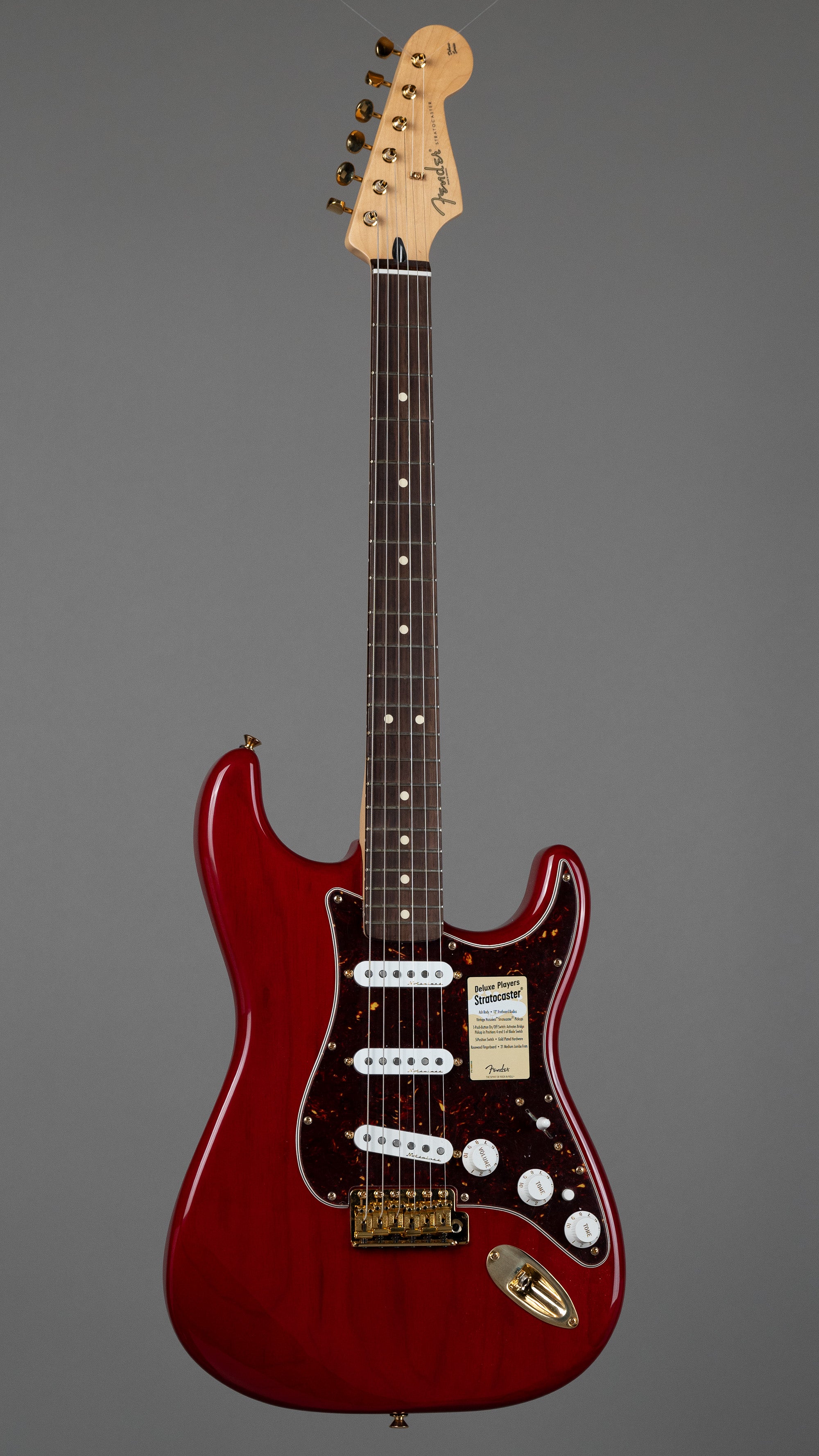 2011 Fender Deluxe Players Stratocaster (Mexico, Crimson Red Transparent, HSC)