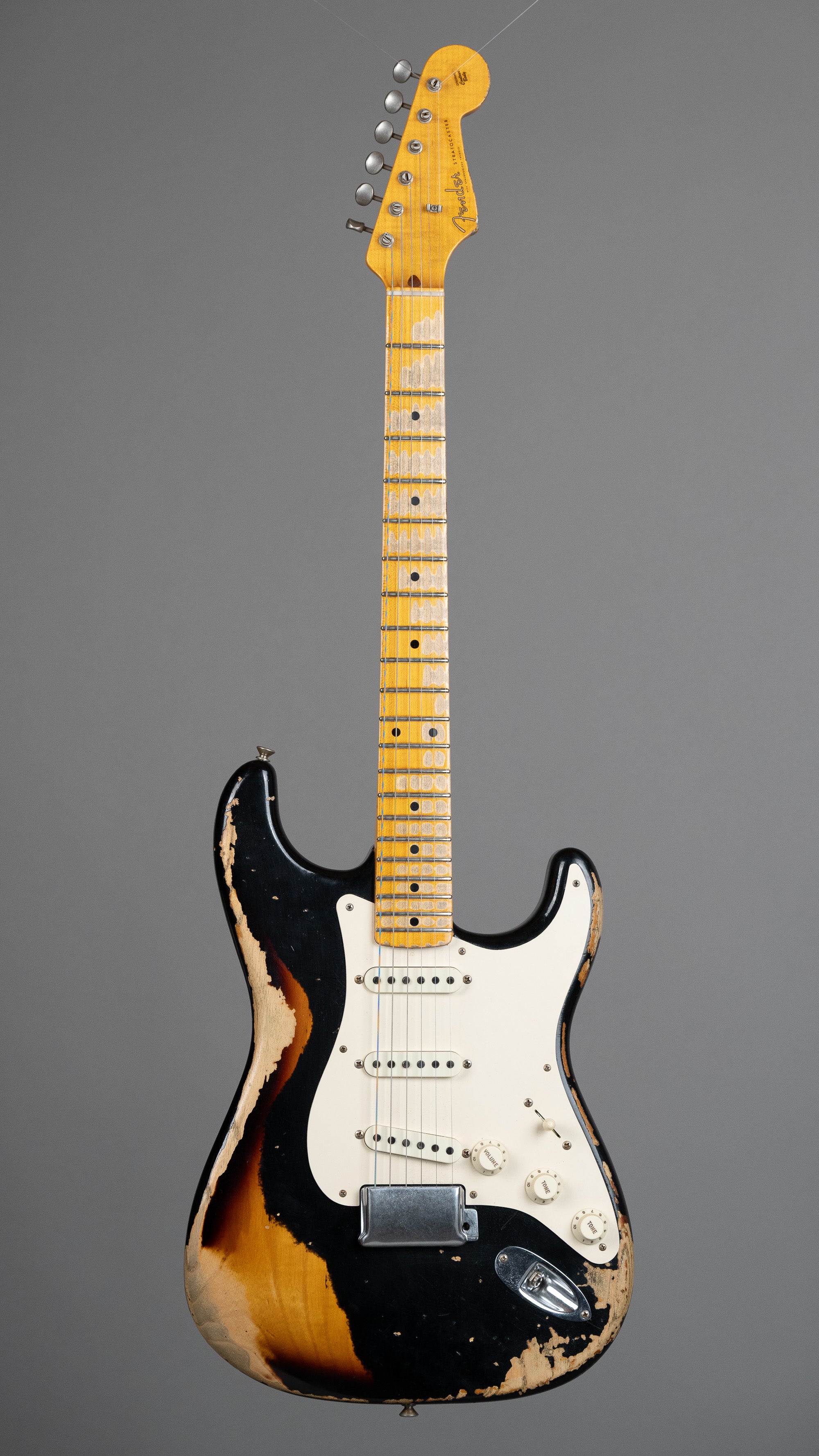 2018 Fender Custom Shop NAMM LTD '57 Stratocaster Heavy Relic (USA, Black Over Sunburst, OHSC)