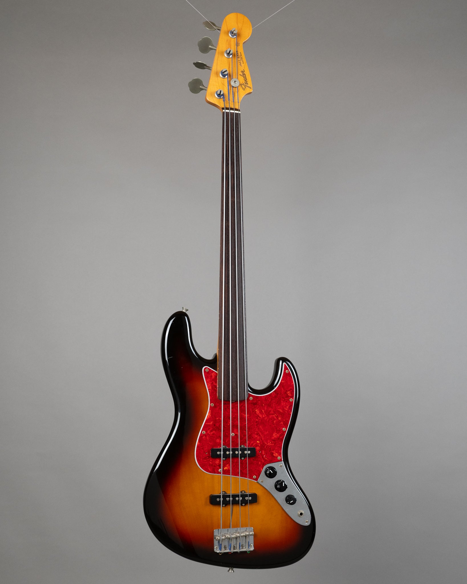 c1994 Fender JB-62FL Unlined Fretless Jazz Bass (Japan, Sunburst)