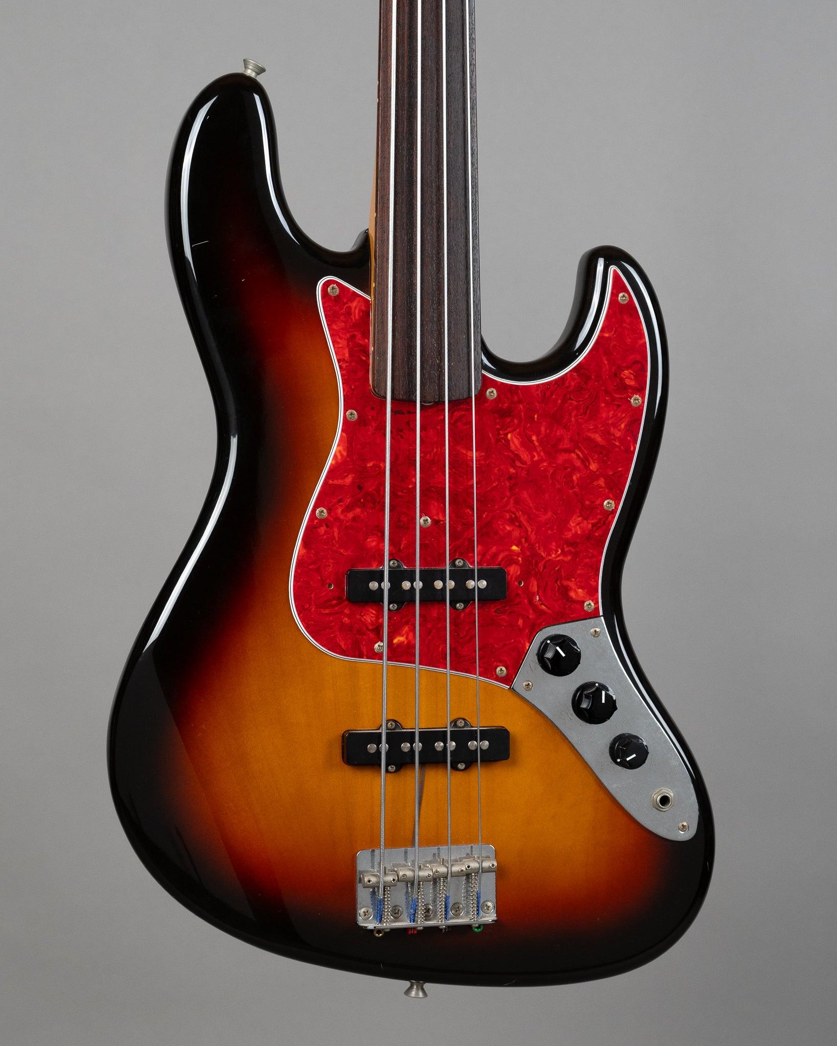 c1994 Fender JB-62FL Unlined Fretless Jazz Bass (Japan, Sunburst)