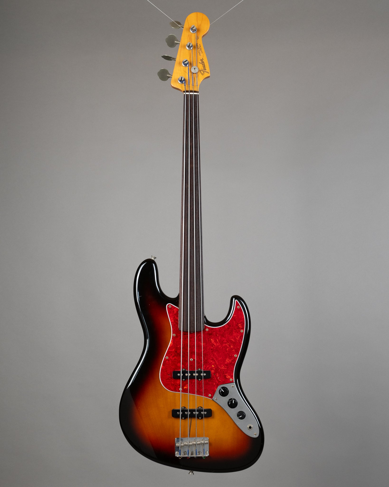 c1994 Fender JB-62FL Unlined Fretless Jazz Bass (Japan, Sunburst)