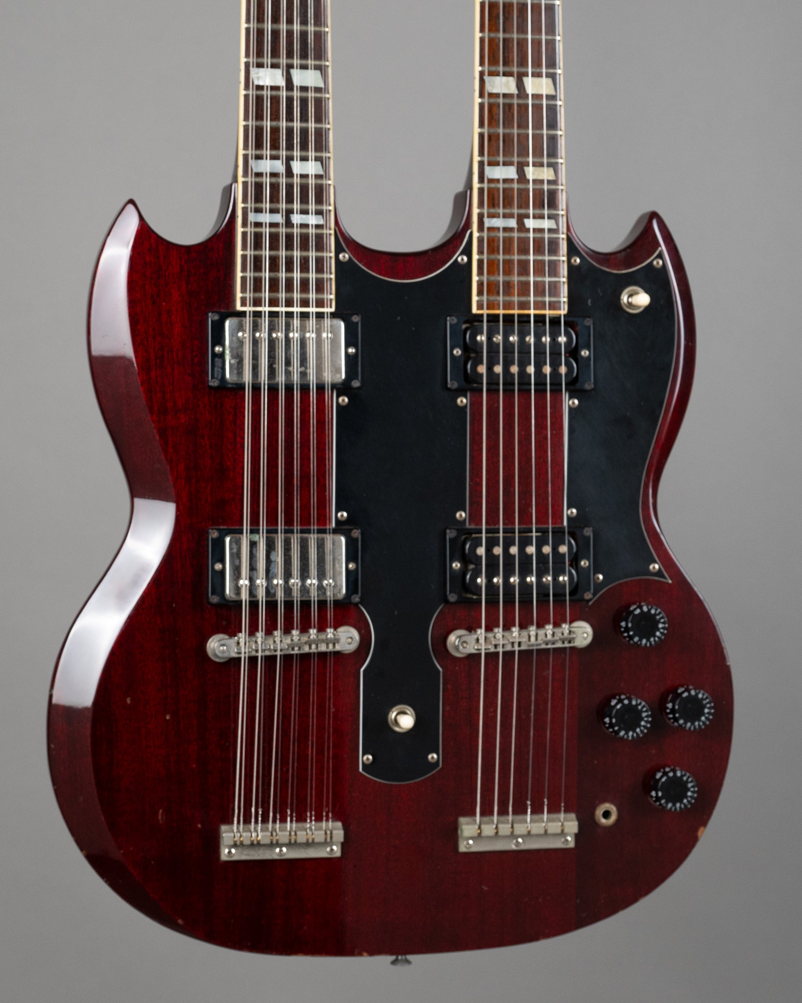 1980 Greco SGW-1300 Double Neck SG (Japan, Cherry, OHSC)