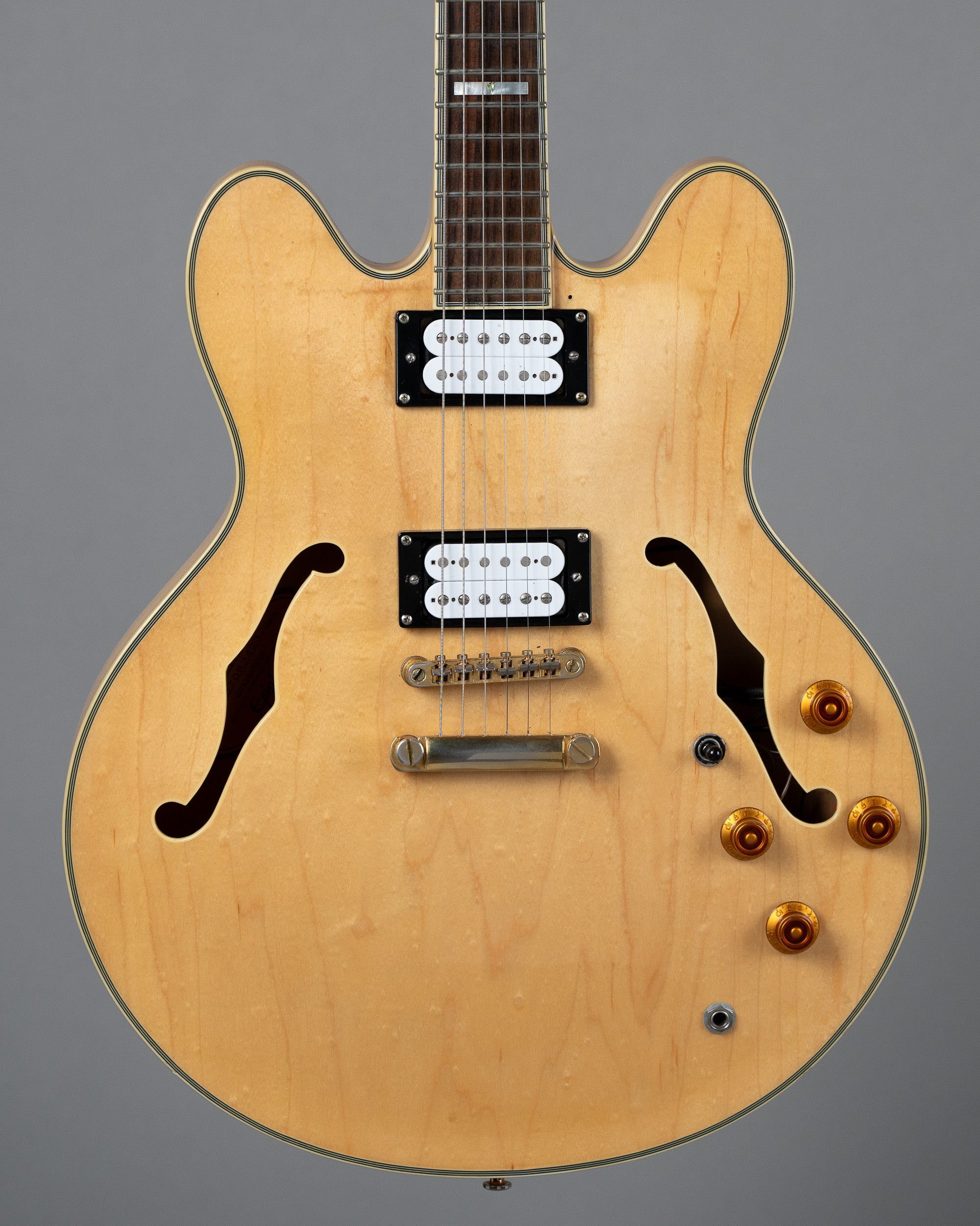 2007 Epiphone Sheraton II (Natural Gloss, Korea, Seymour Duncan Pickups, Hiscox Case)