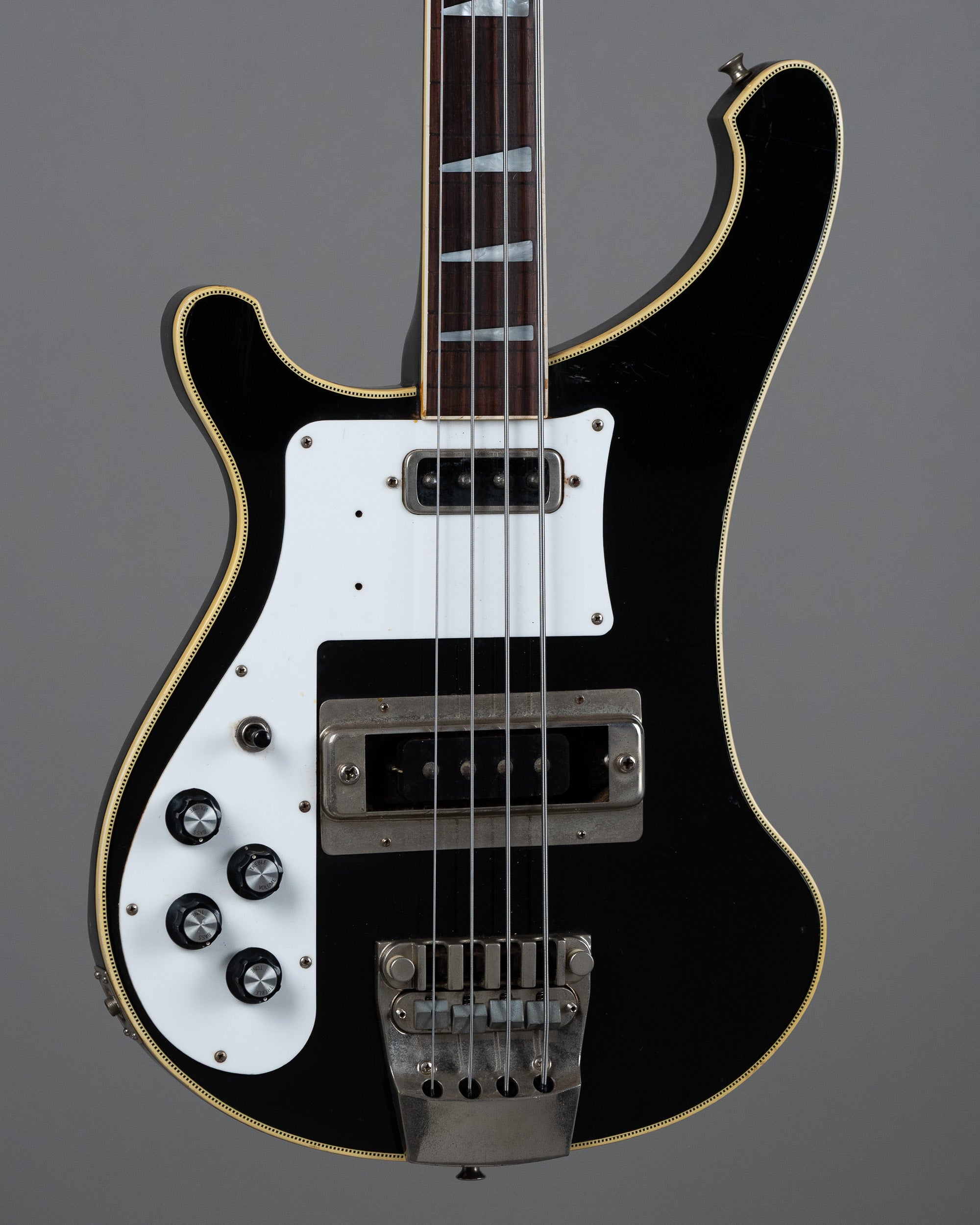 1979 Greco 'Rickenbacker 4001 Copy' Bass (Japan, Left Handed, Black, Fretless)