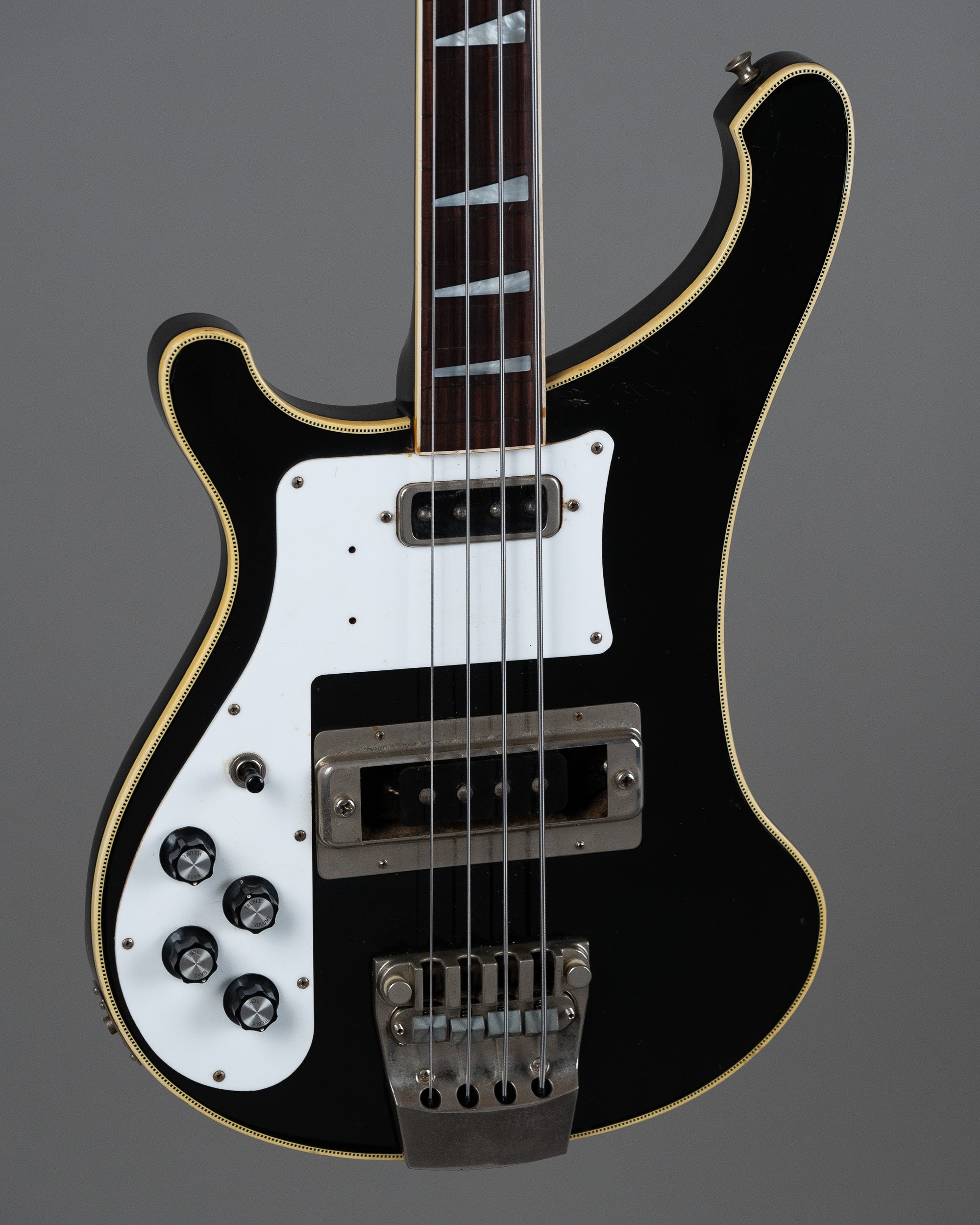 1979 Greco 'Rickenbacker 4001 Copy' Bass (Japan, Left Handed, Black, Fretless)