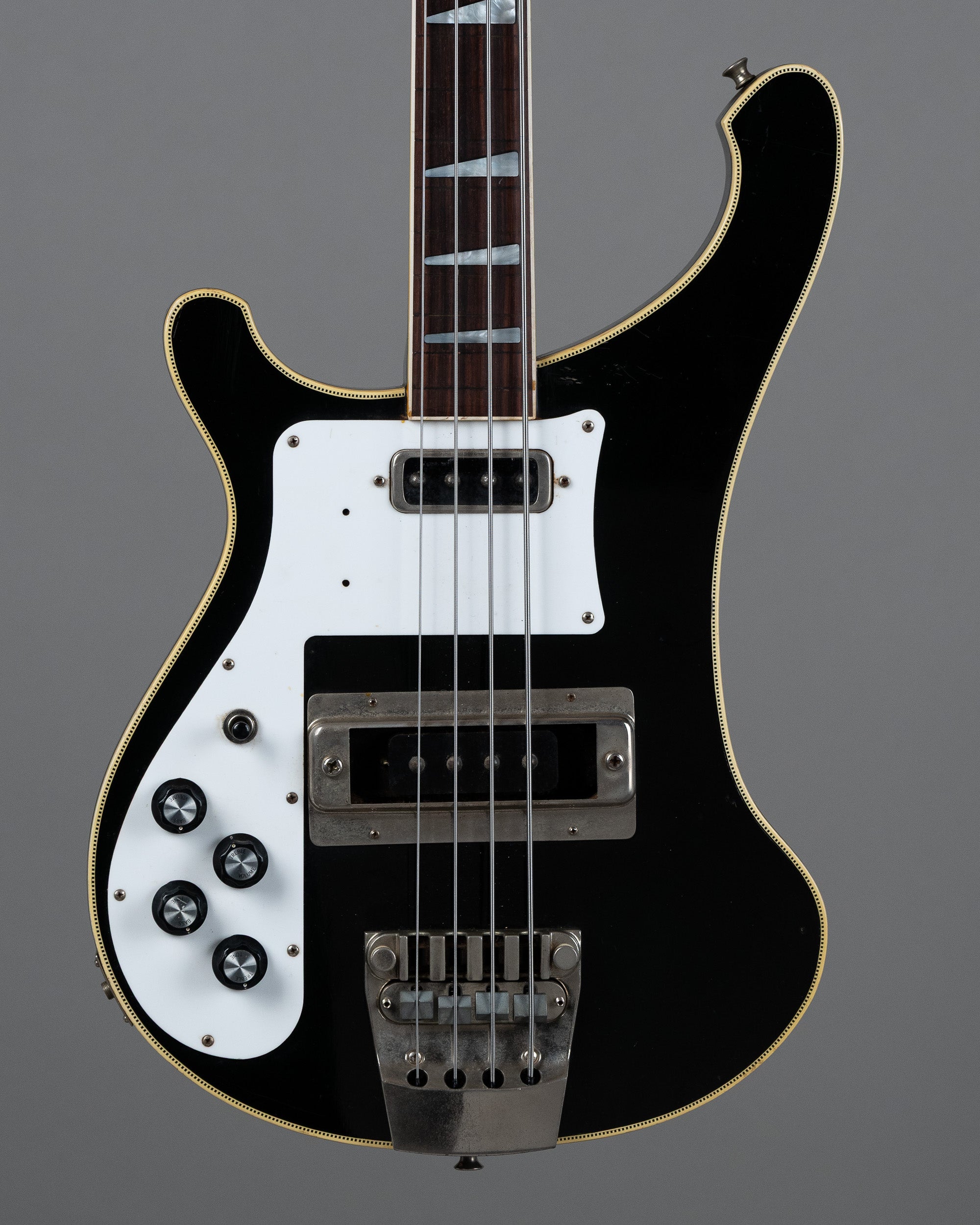 1979 Greco 'Rickenbacker 4001 Copy' Bass (Japan, Left Handed, Black, Fretless)