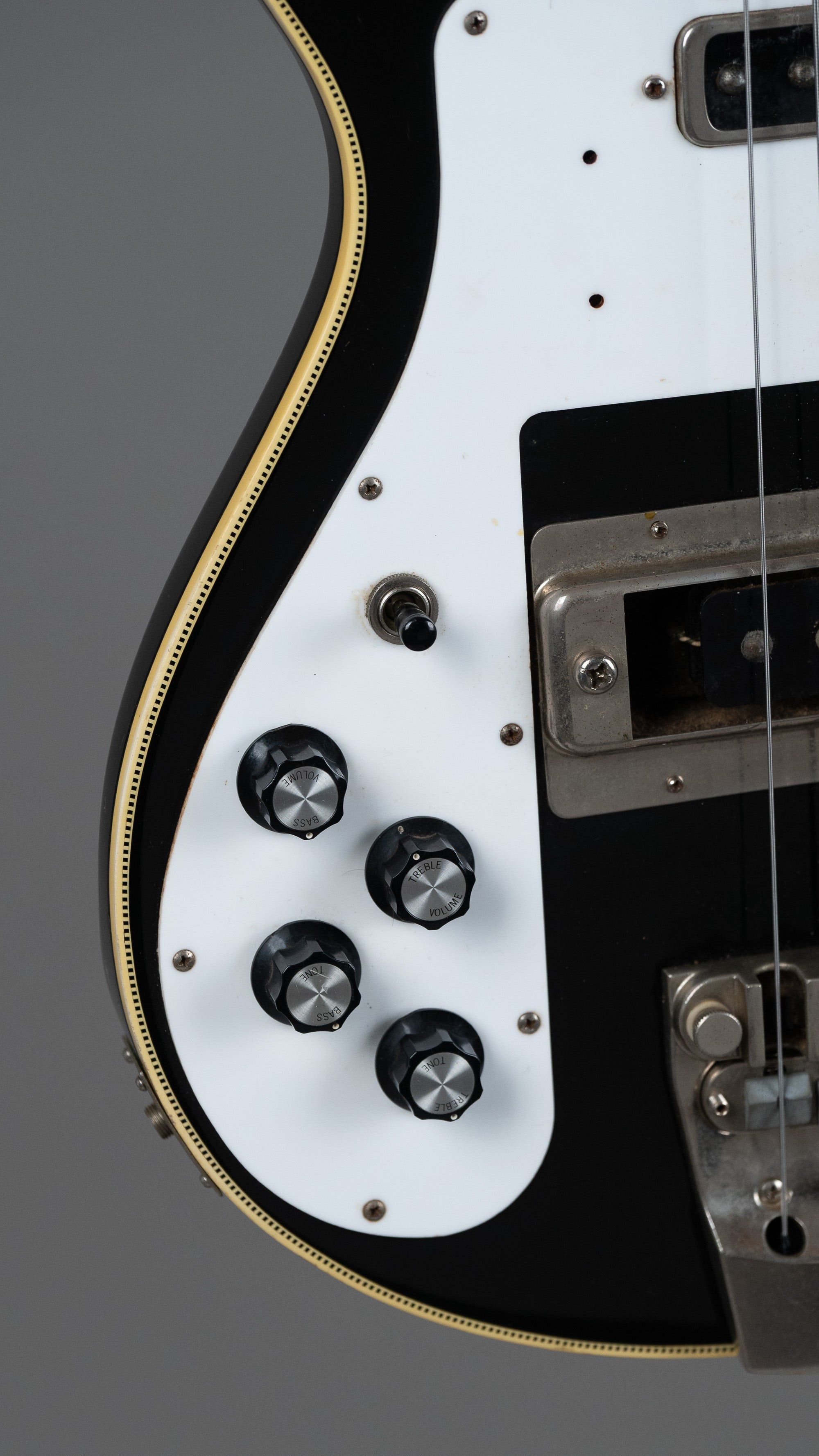 1979 Greco 'Rickenbacker 4001 Copy' Bass (Japan, Left Handed, Black, Fretless)