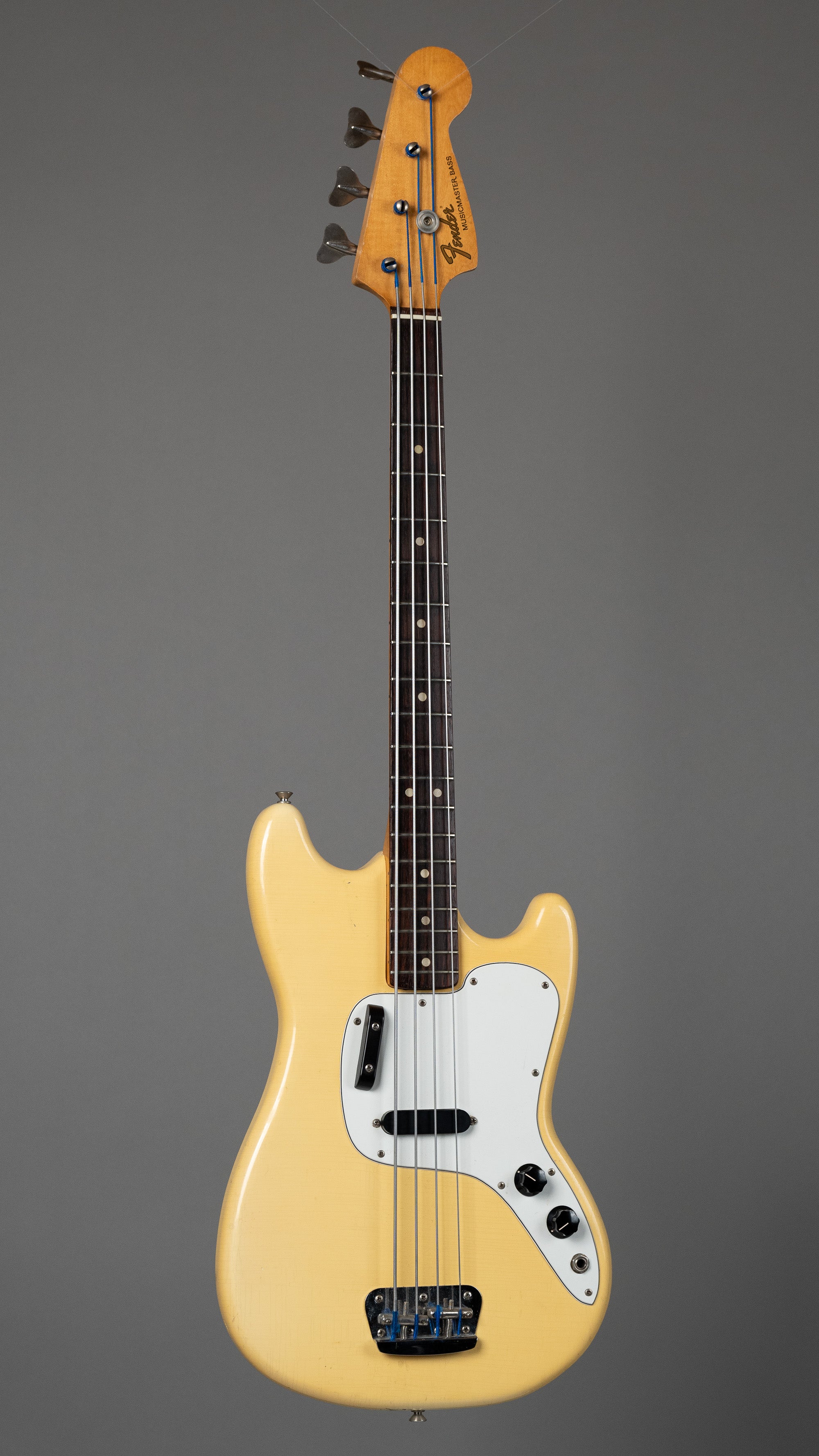 1975 Fender Musicmaster Bass (USA, Olympic White)