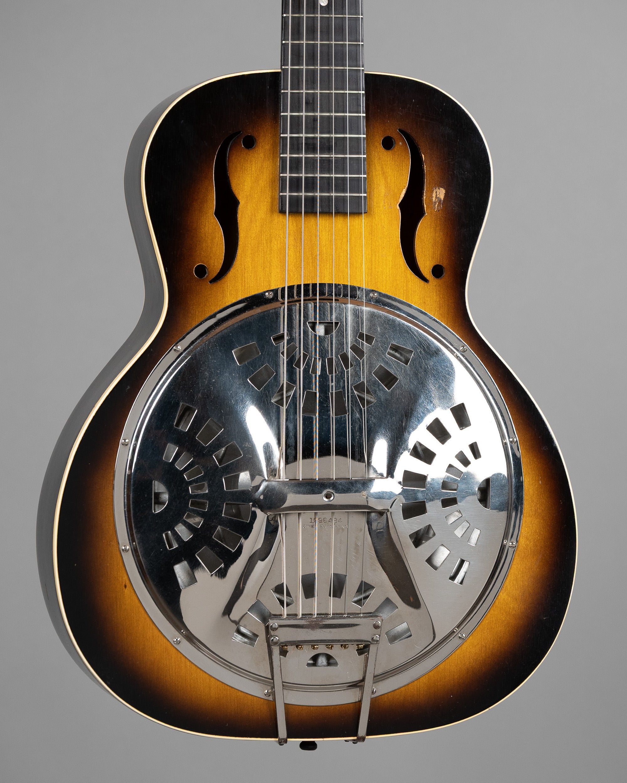 c1939 Dobro Model 37 Round Neck Resonator (Sunburst, OHSC)