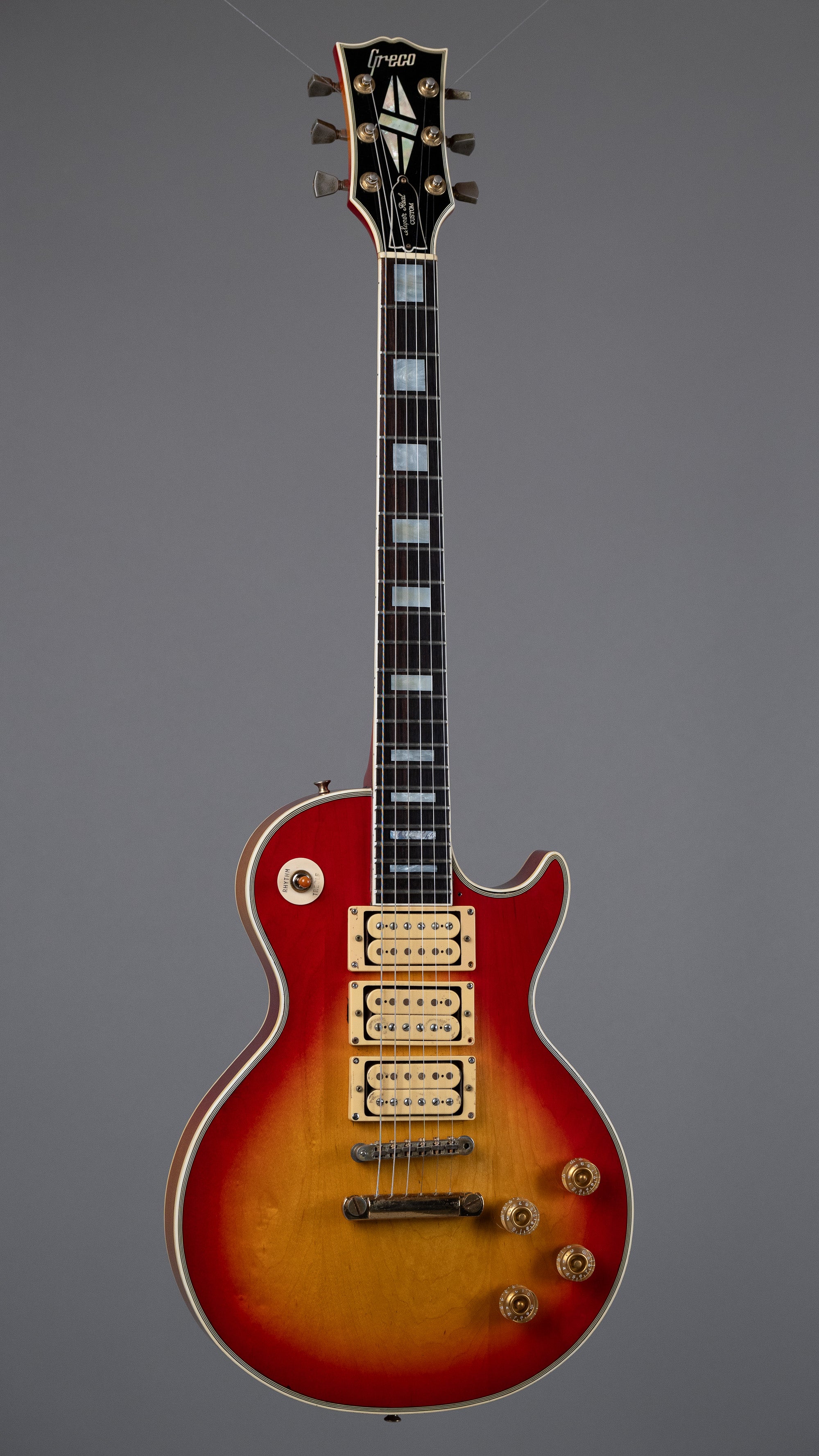 1980 Greco Super Real Les Paul Custom (Japan, 3 Pickup, Cherry Sunburst)
