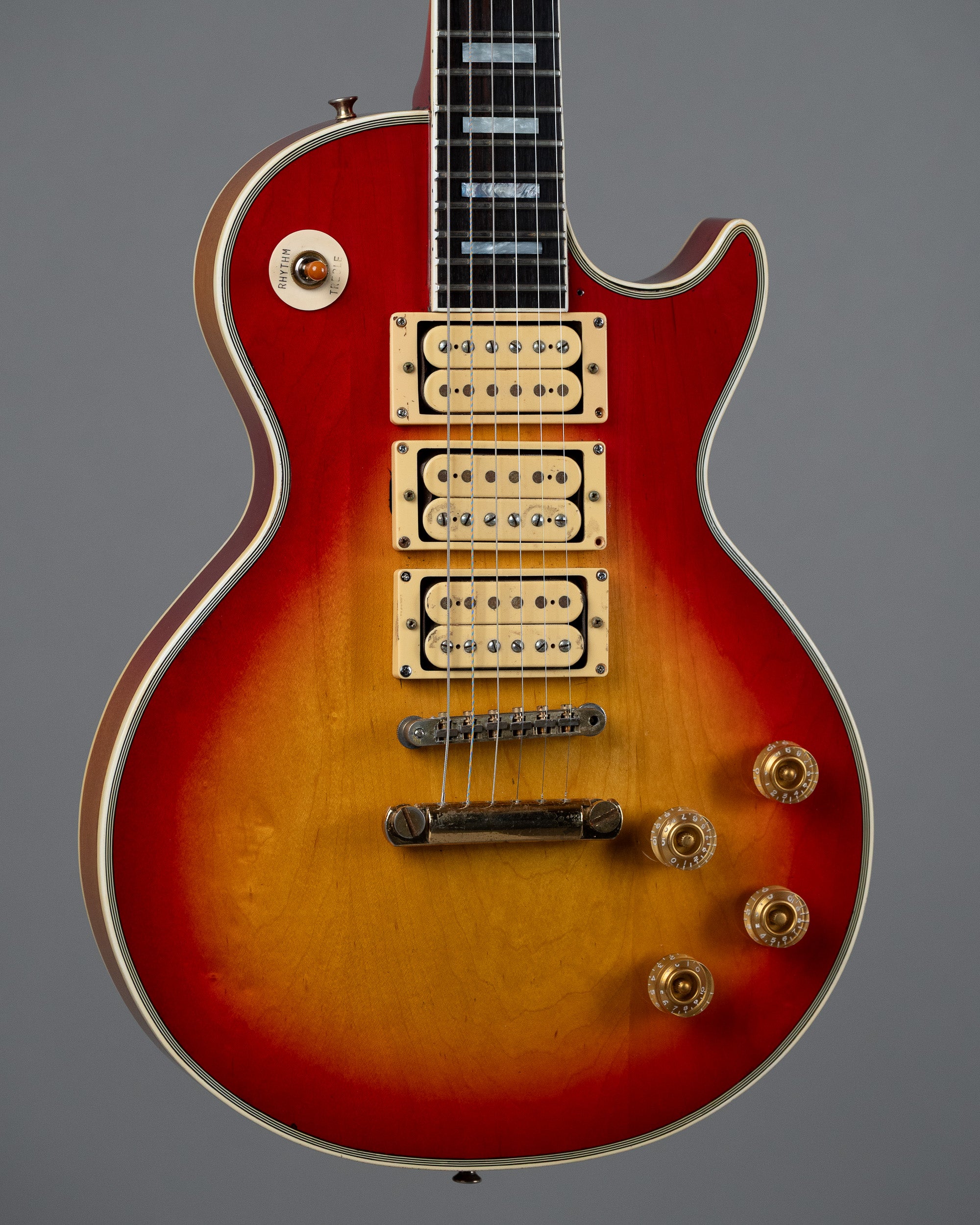 1980 Greco Super Real Les Paul Custom (Japan, 3 Pickup, Cherry Sunburst)