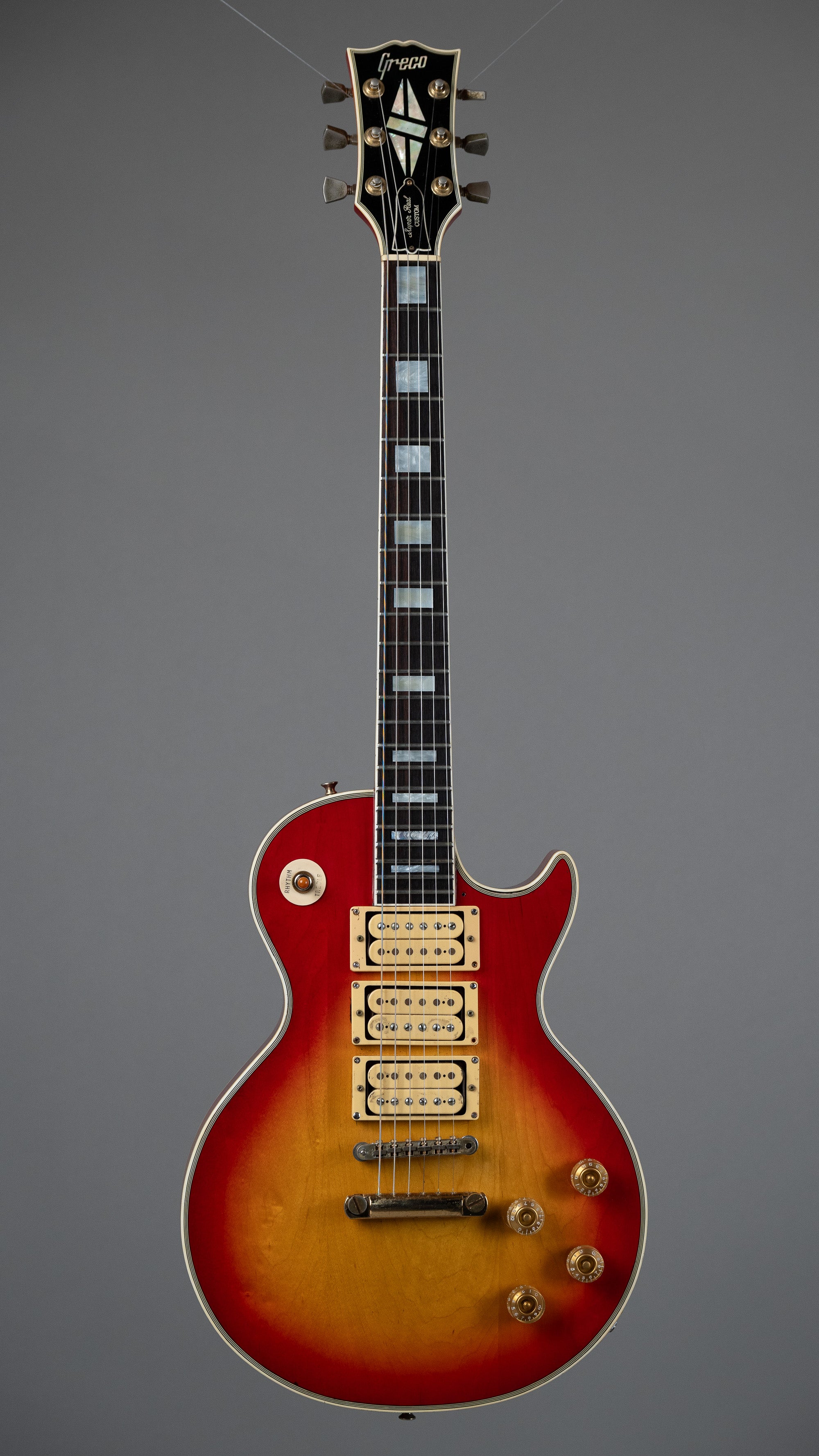 1980 Greco Super Real Les Paul Custom (Japan, 3 Pickup, Cherry Sunburst)