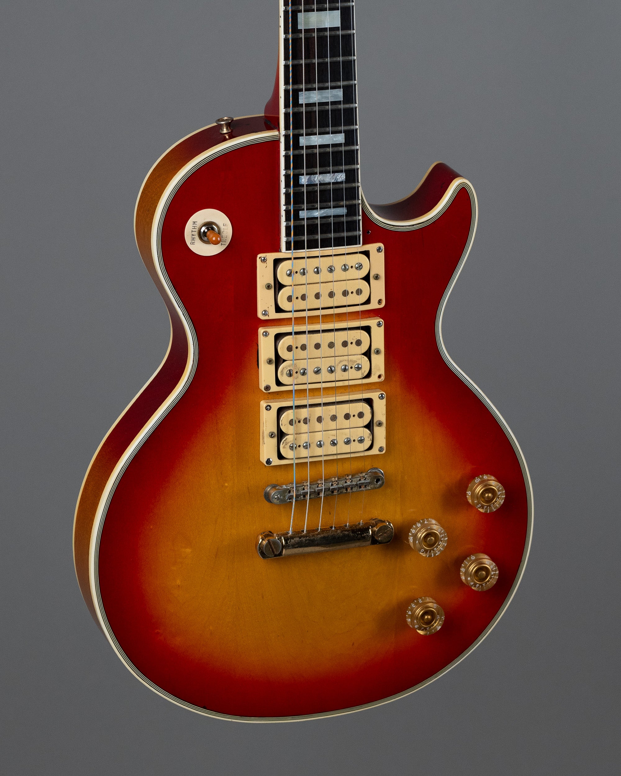 1980 Greco Super Real Les Paul Custom (Japan, 3 Pickup, Cherry Sunburst)
