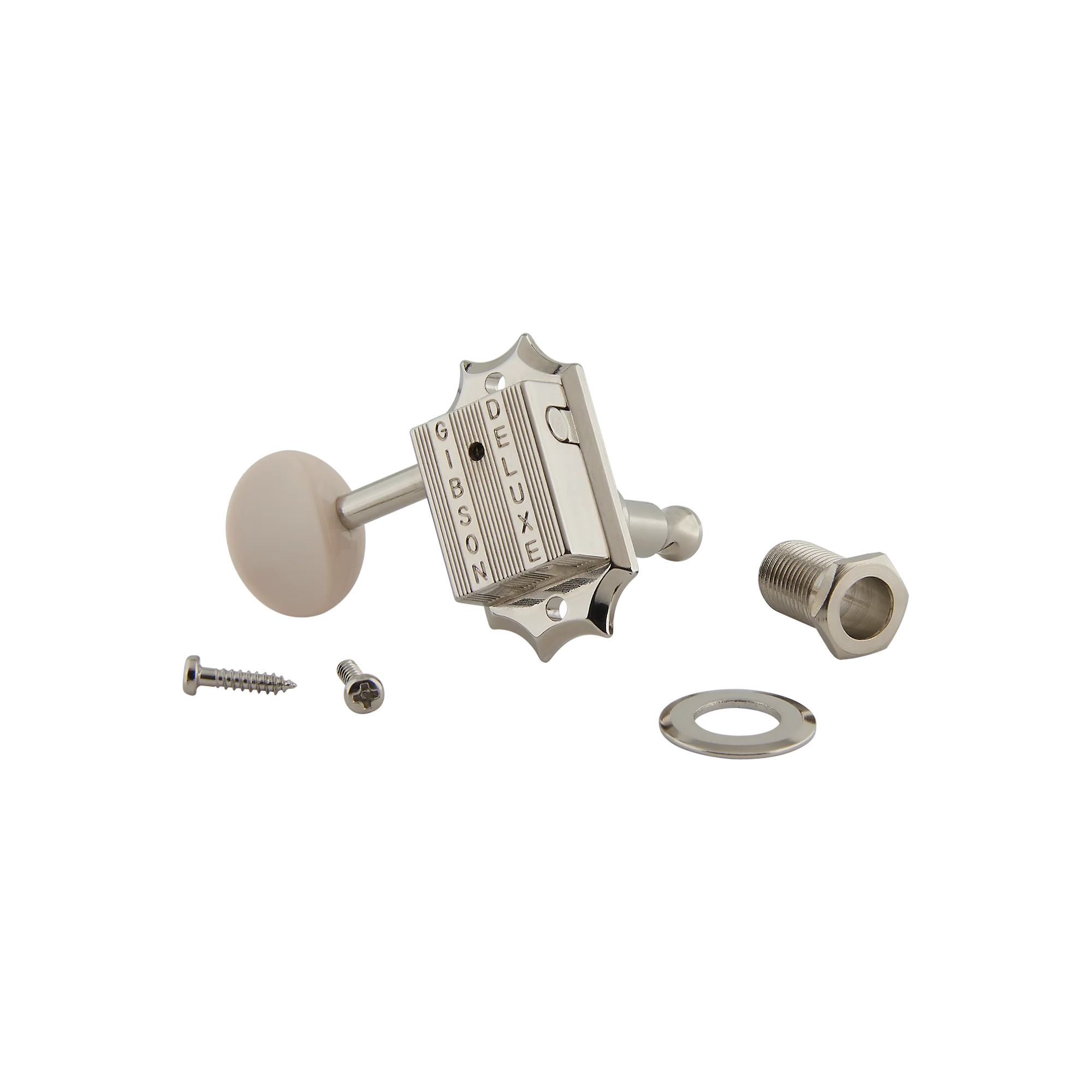 Gibson Deluxe White Button Tuner Set (Vintage Nickel)