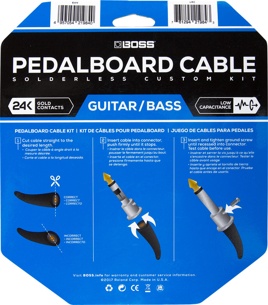 Boss 12ft Pedalboard Cable Kit BCK-12